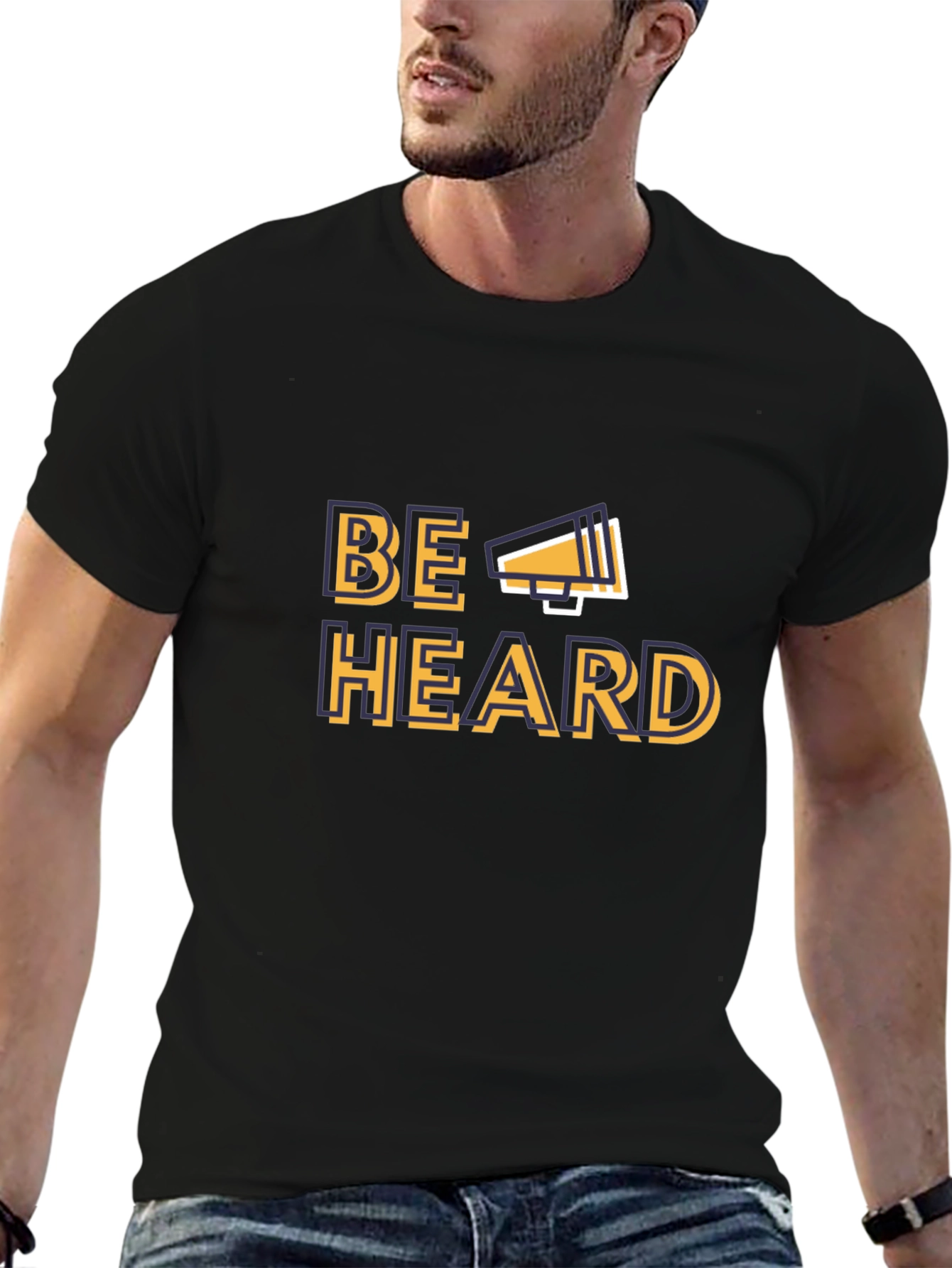 Be Heard Graphic T-Shirt - Black Cotton Tee