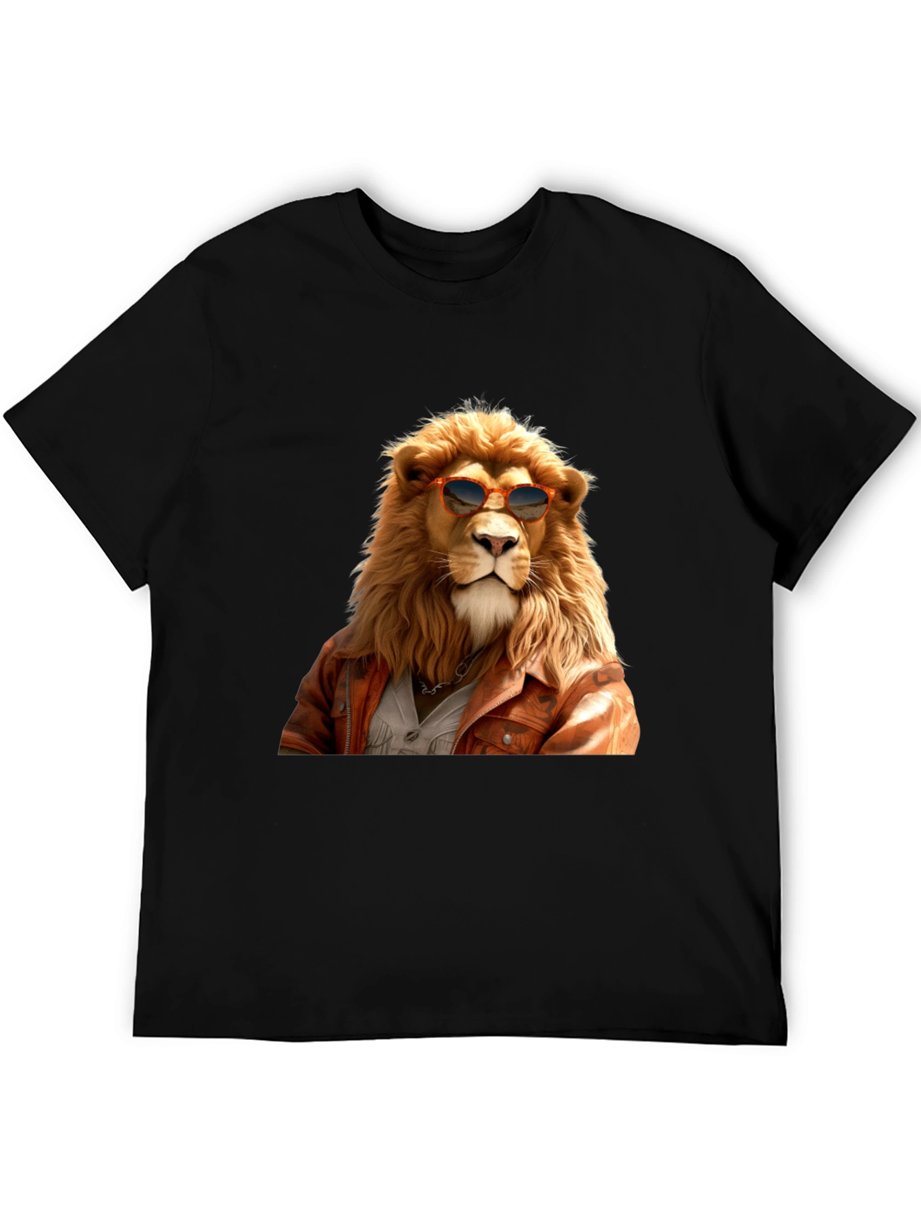 Cool Lion Graphic Tee - Trendy Animal Print Shirt