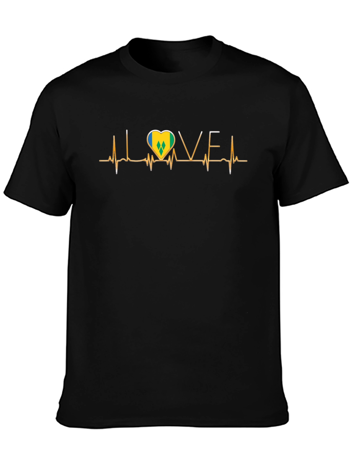 St. Vincent Flag Heartbeat LOVE T-Shirt