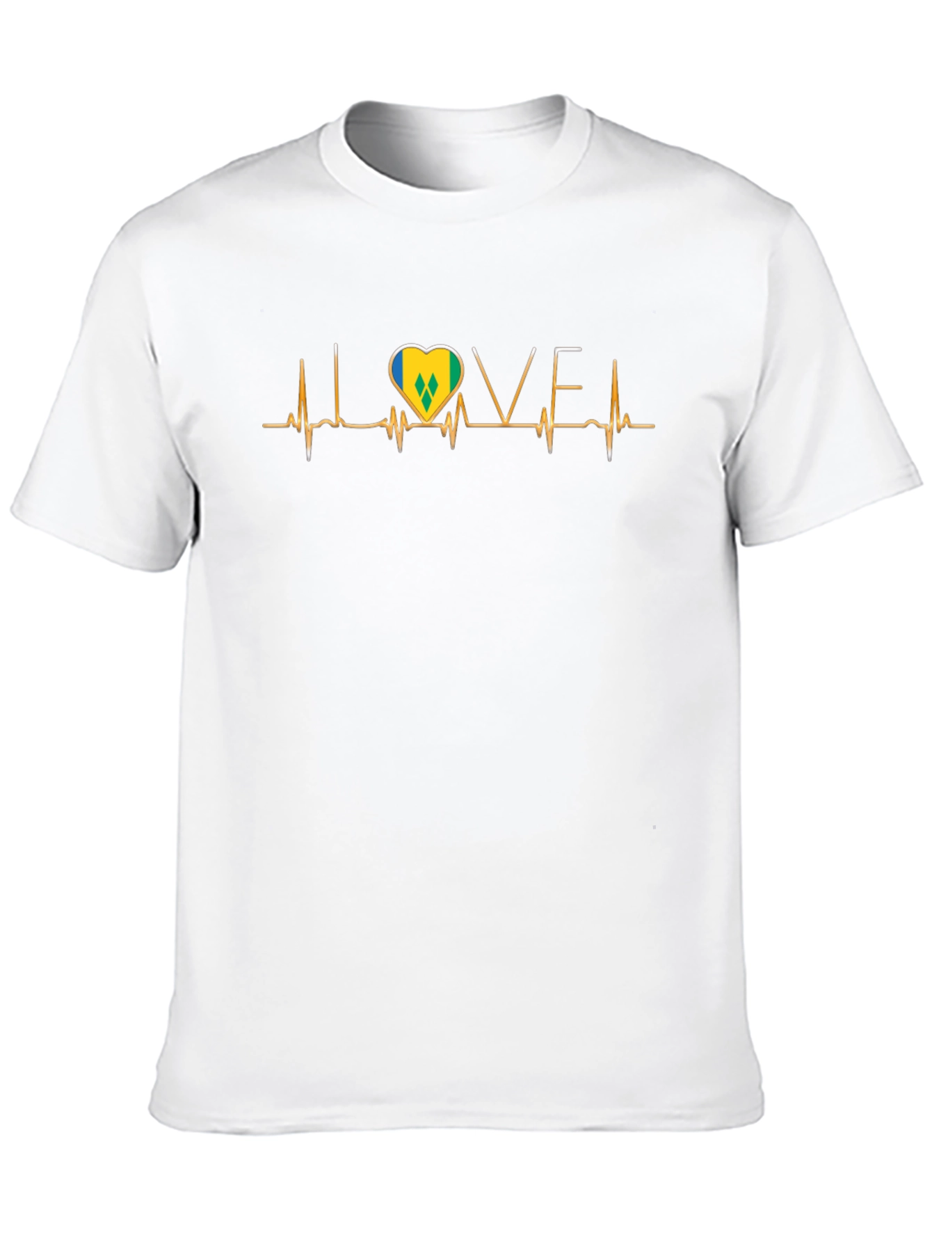 St. Vincent Flag Heartbeat LOVE T-Shirt