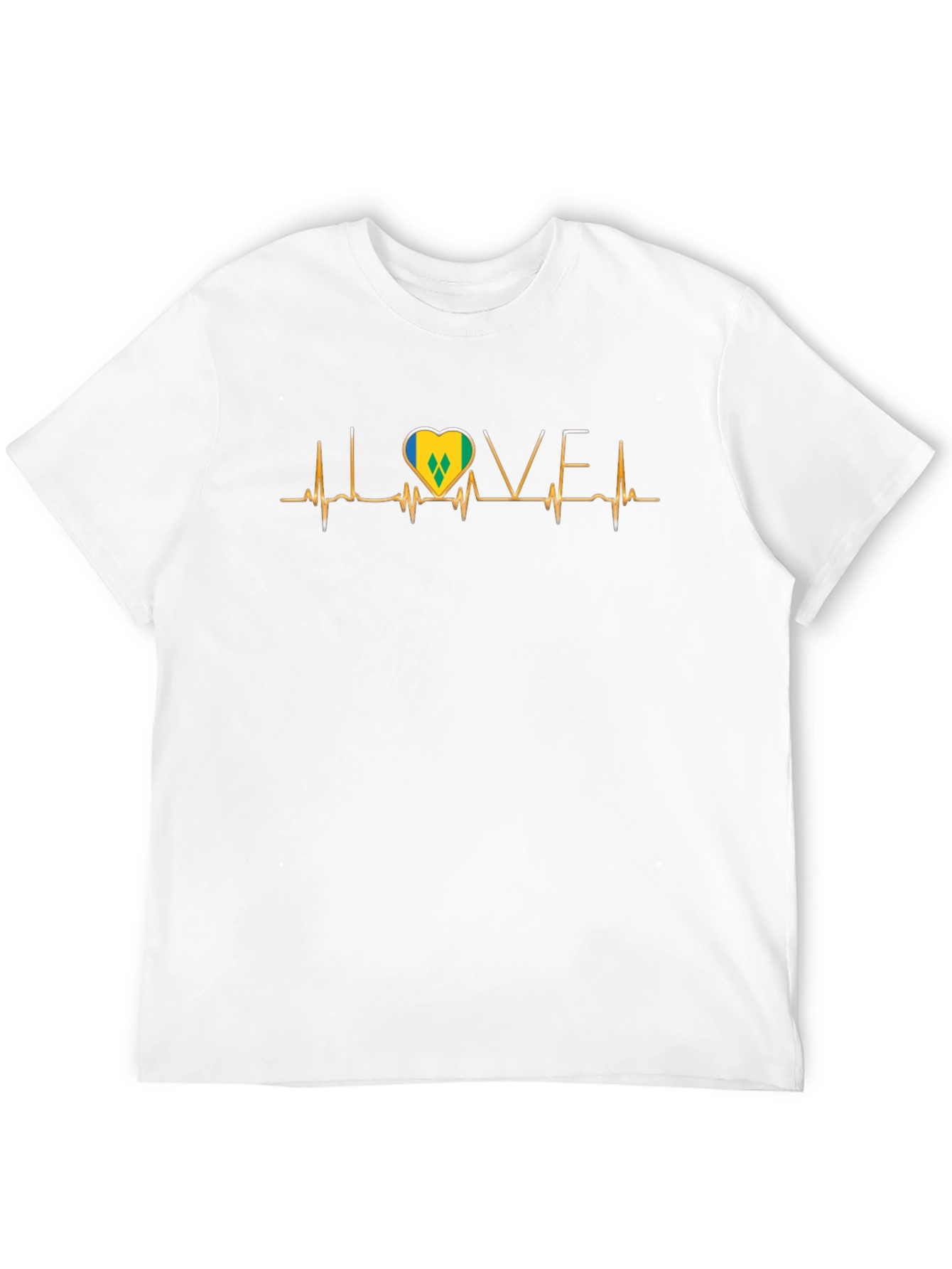 St. Vincent Flag Heartbeat LOVE T-Shirt