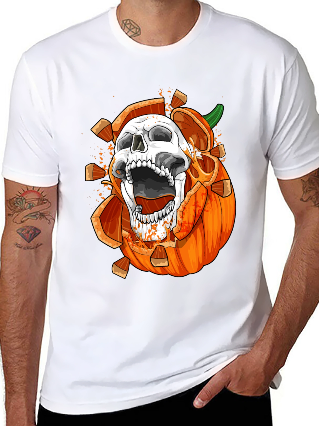 Skull Pumpkin Graphic Tee