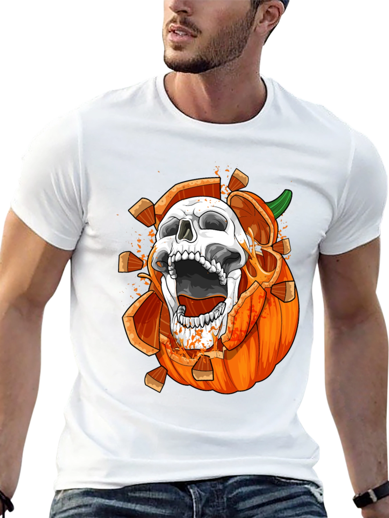 Skull Pumpkin Graphic Tee
