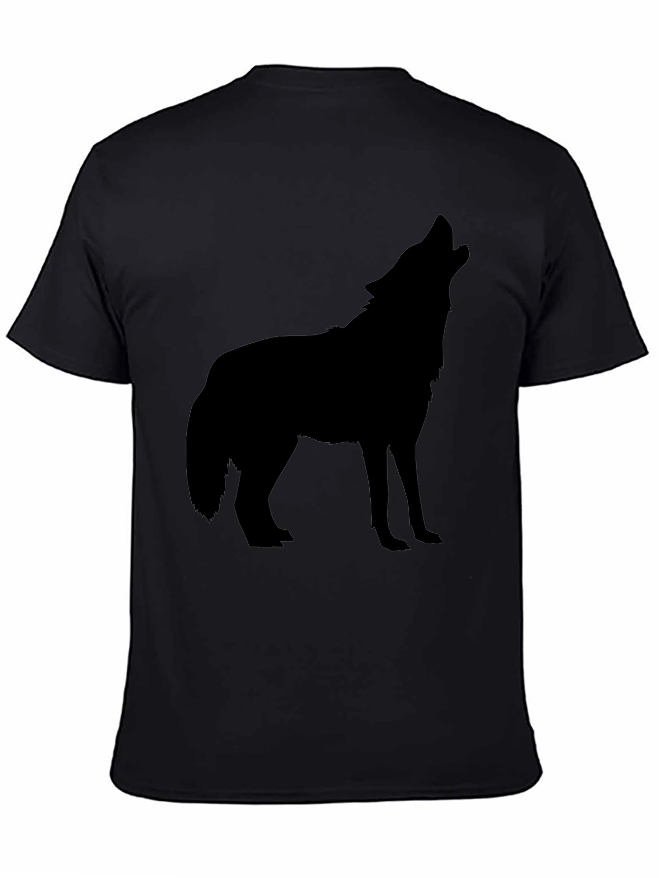 Black Wolf Graphic Tee - Mens Casual T-Shirt