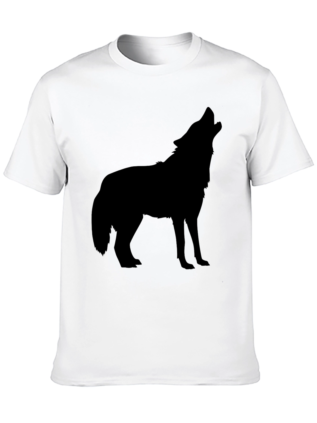 Black Wolf Graphic Tee - Mens Casual T-Shirt
