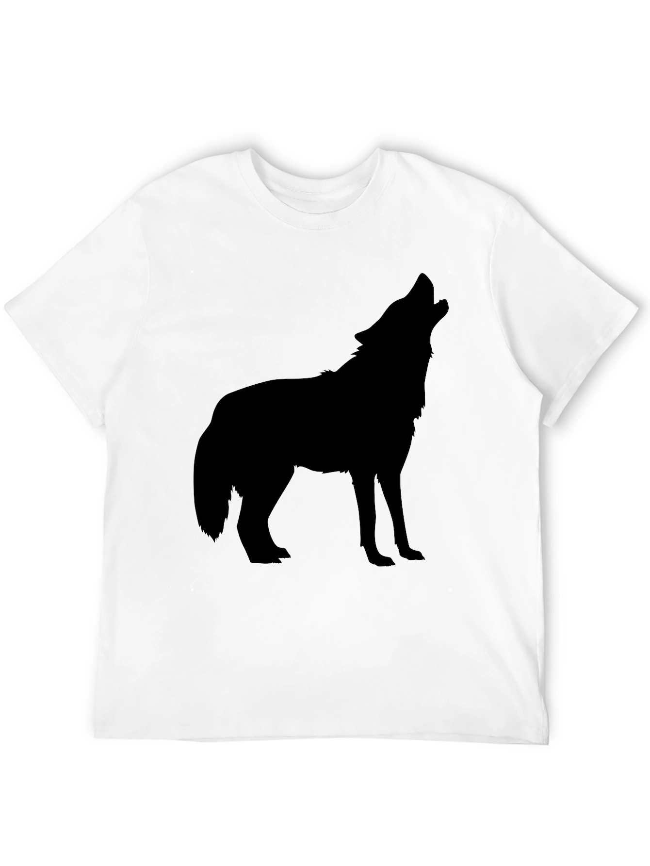 Black Wolf Graphic Tee - Mens Casual T-Shirt
