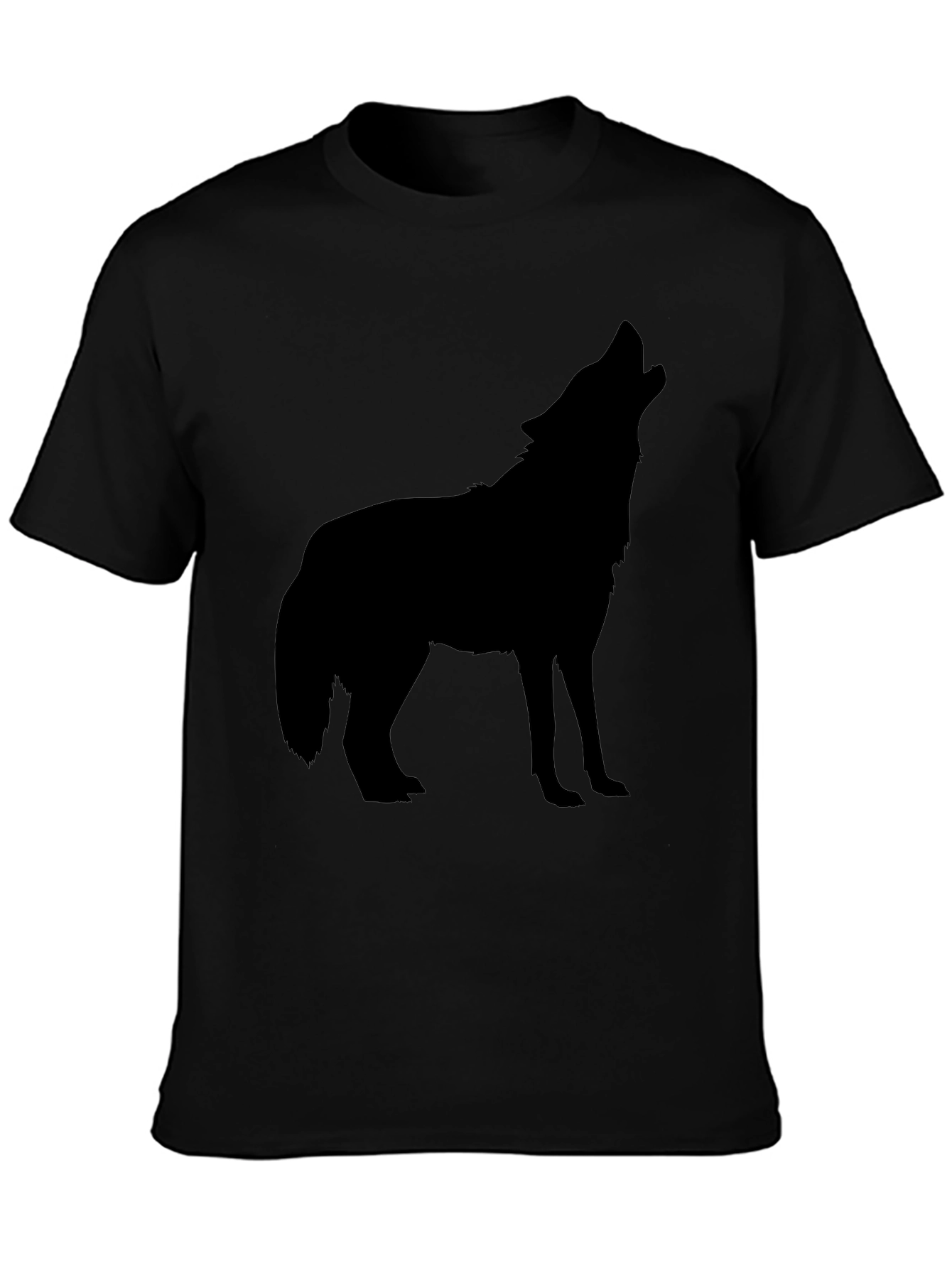 Black Wolf Graphic Tee - Mens Casual T-Shirt