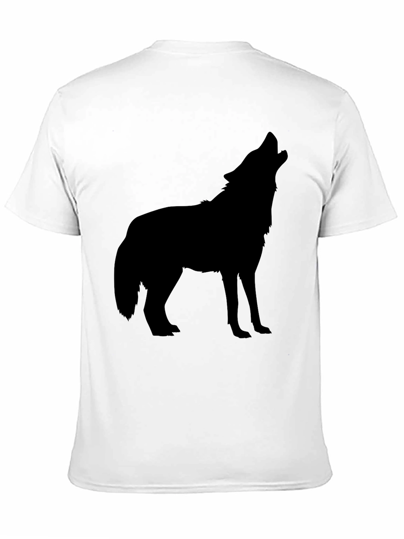Black Wolf Graphic Tee - Mens Casual T-Shirt