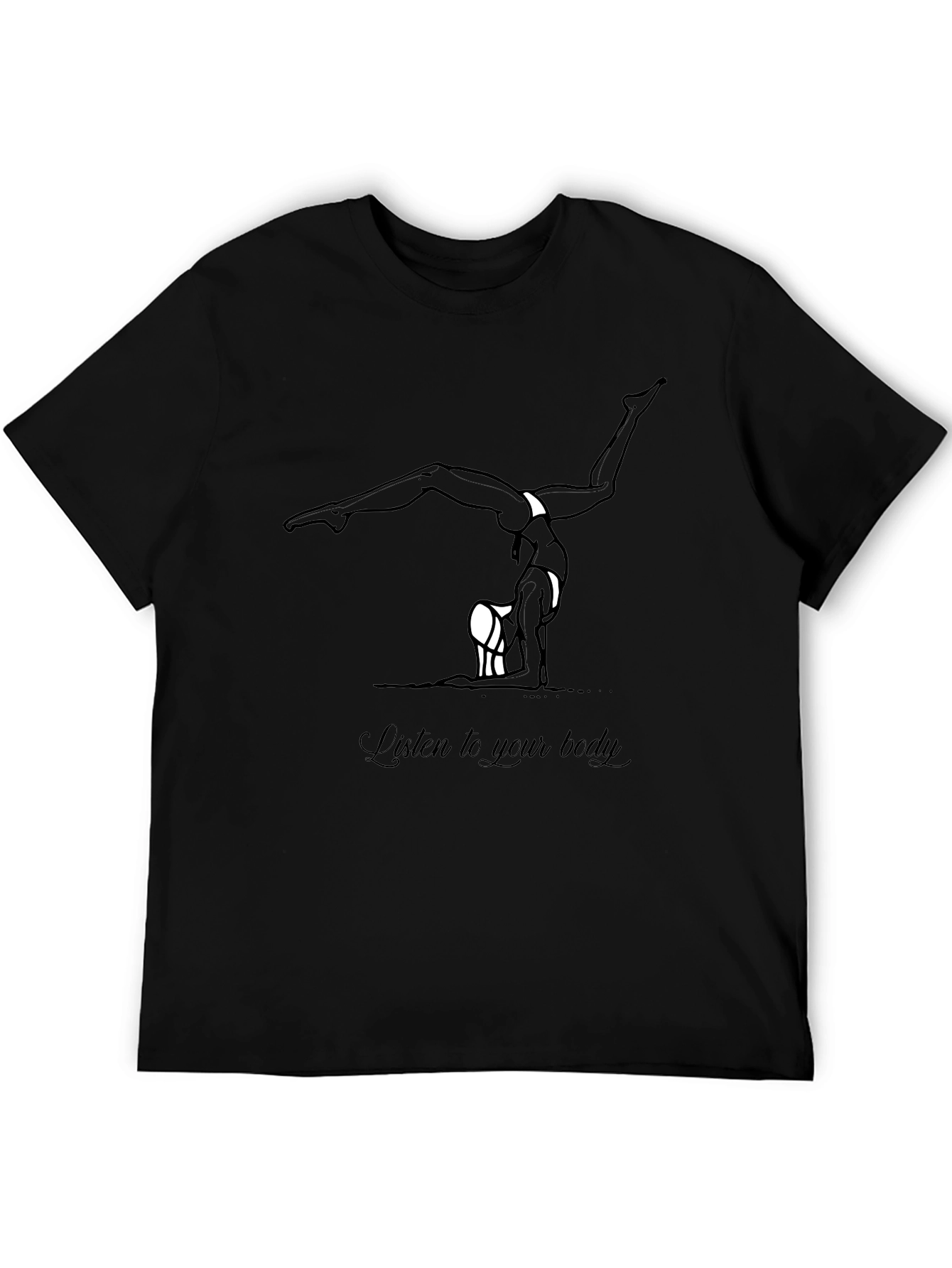 Yoga Body Positive Black T-Shirt