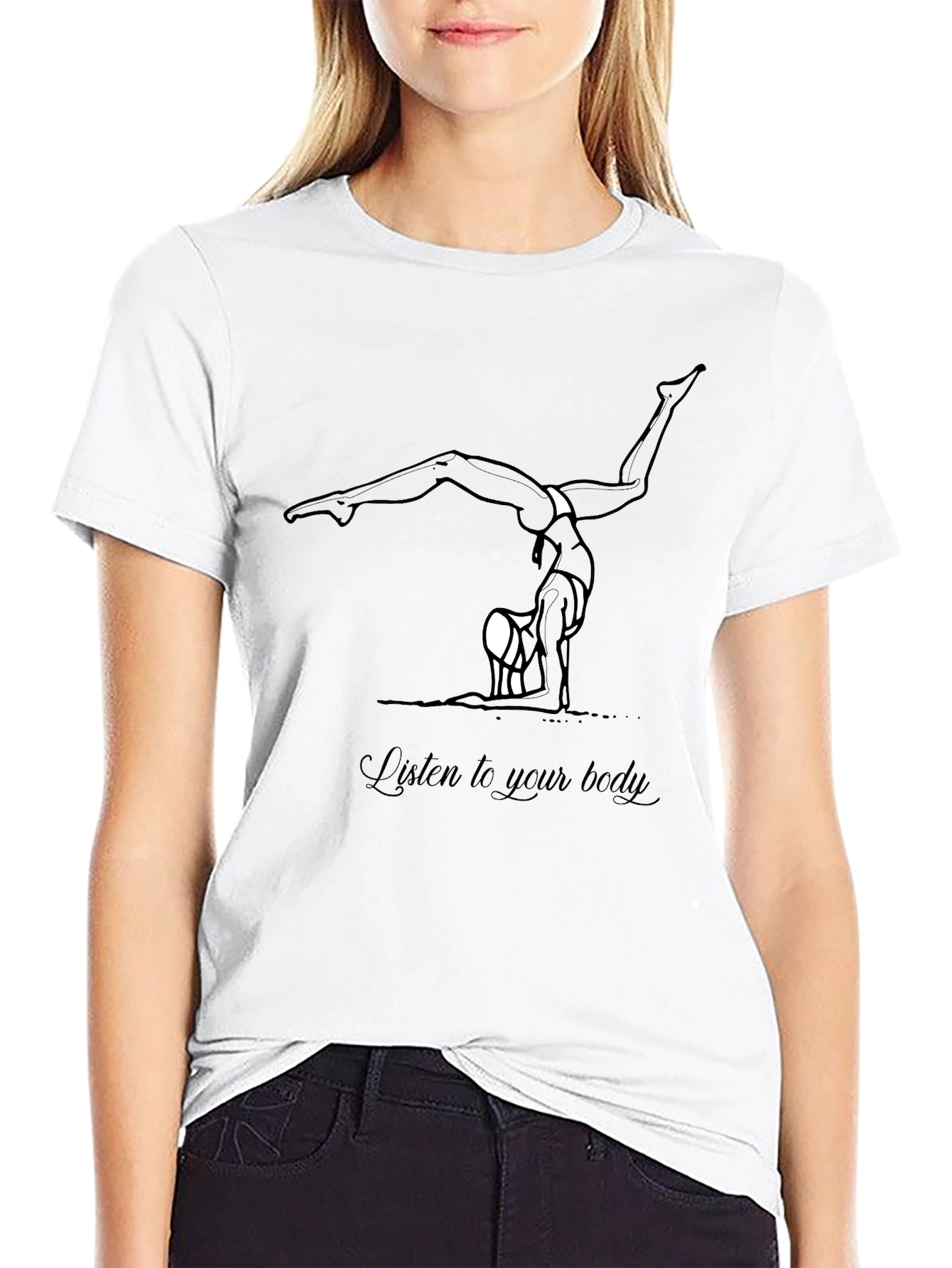 Yoga Body Positive Black T-Shirt