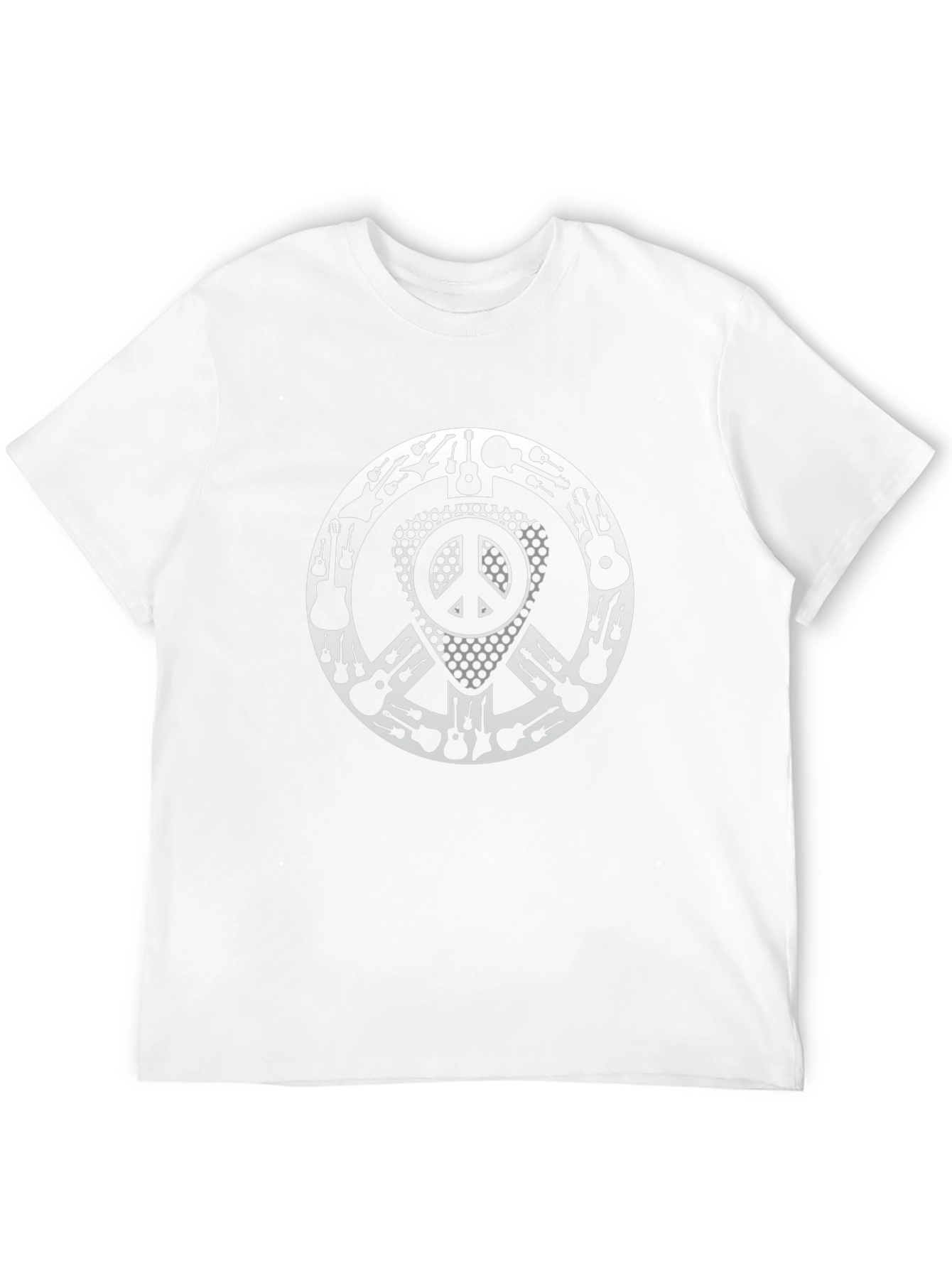 Guitar Peace Sign Graphic Tee - Music Lover T-Shirt