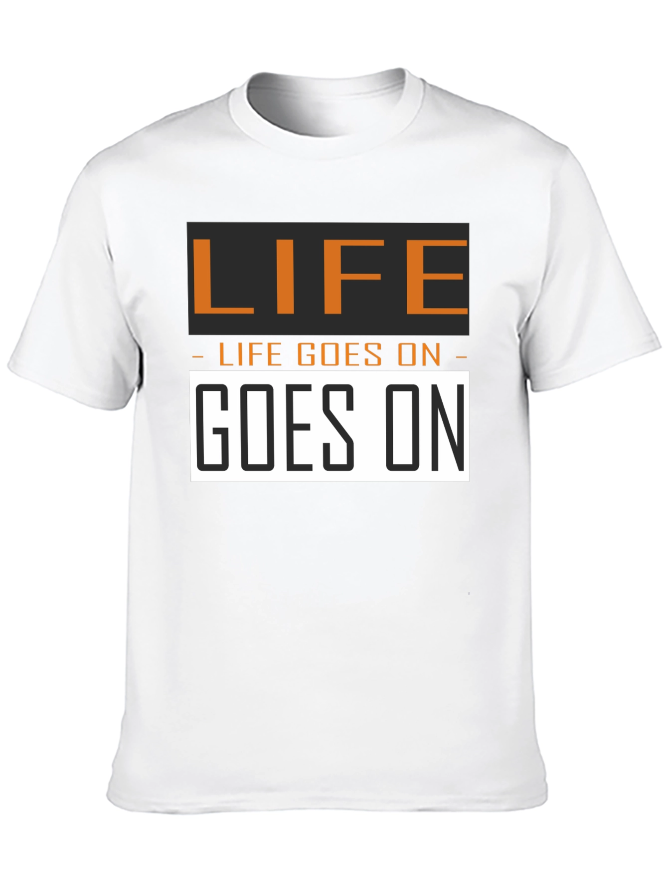 Life Goes On Graphic Tee - Black Cotton T-Shirt