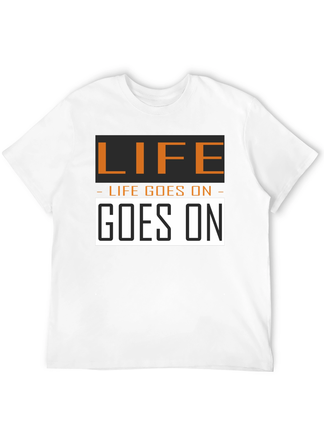 Life Goes On Graphic Tee - Black Cotton T-Shirt