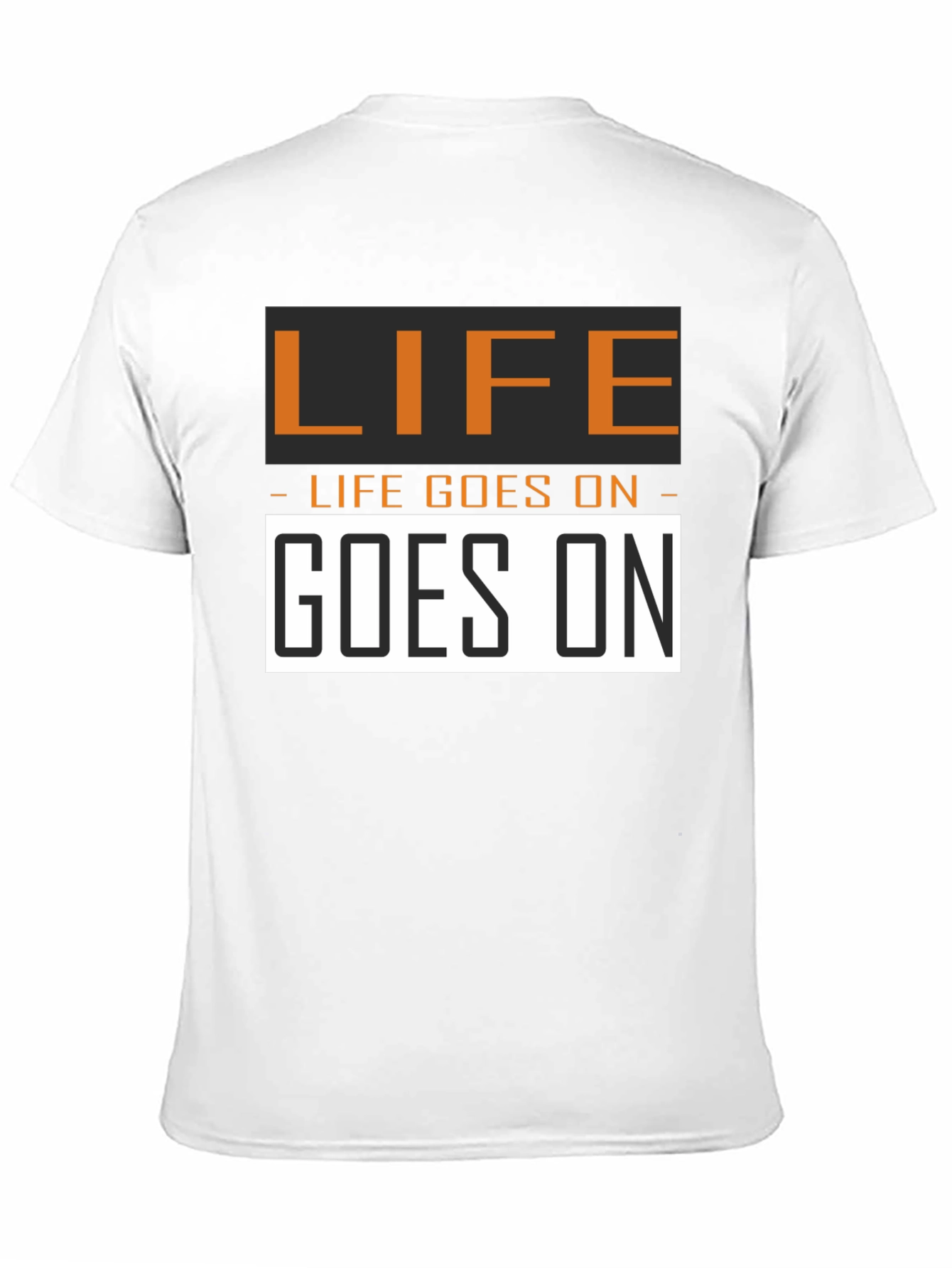 Life Goes On Graphic Tee - Black Cotton T-Shirt
