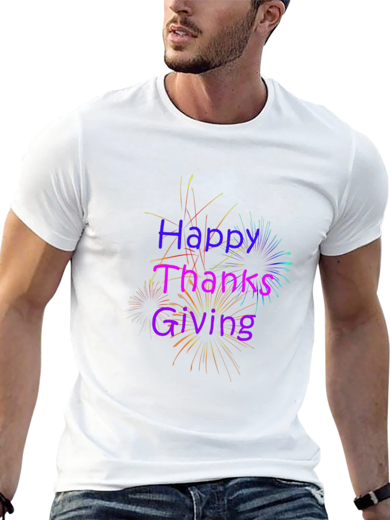Happy Thanksgiving Black T-Shirt