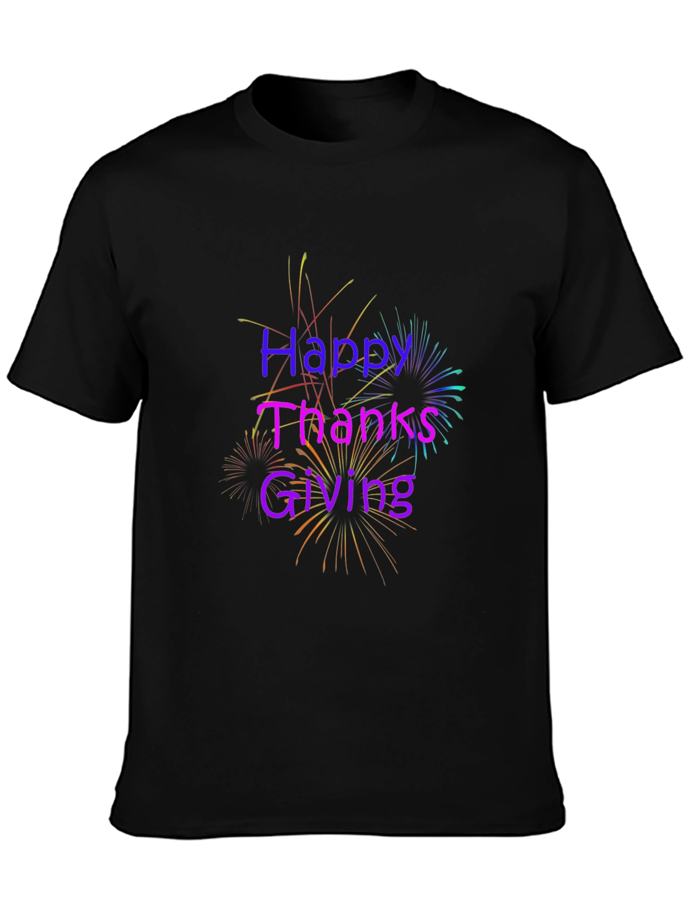 Happy Thanksgiving Black T-Shirt
