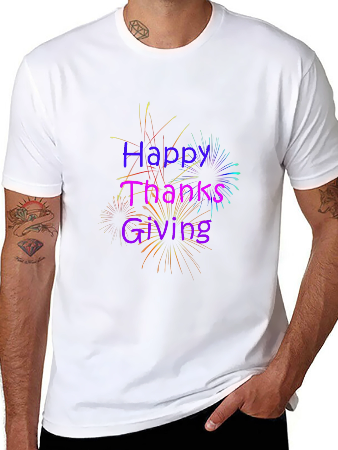 Happy Thanksgiving Black T-Shirt