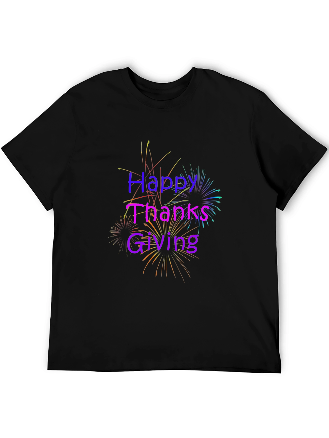 Happy Thanksgiving Black T-Shirt