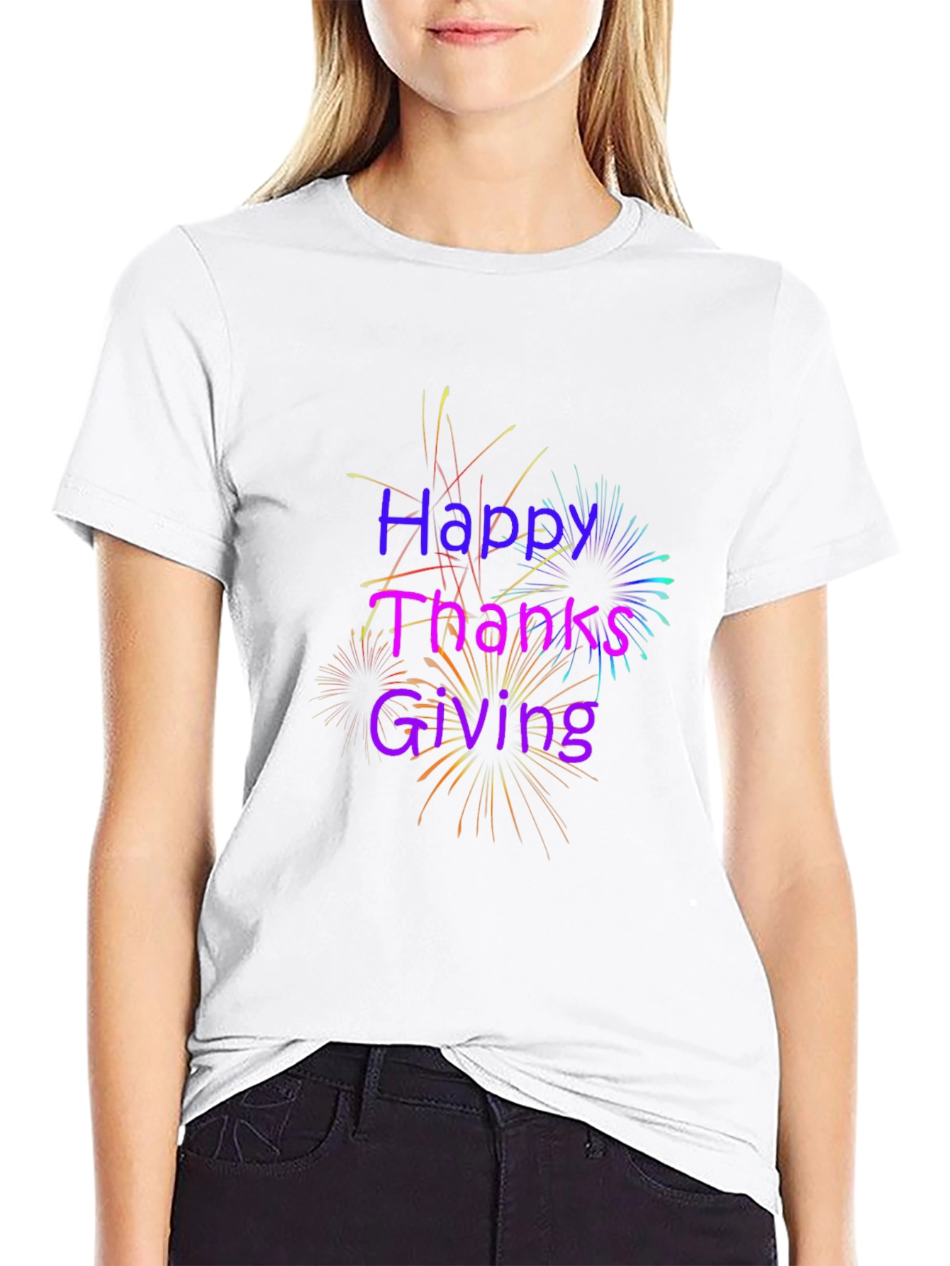 Happy Thanksgiving Black T-Shirt