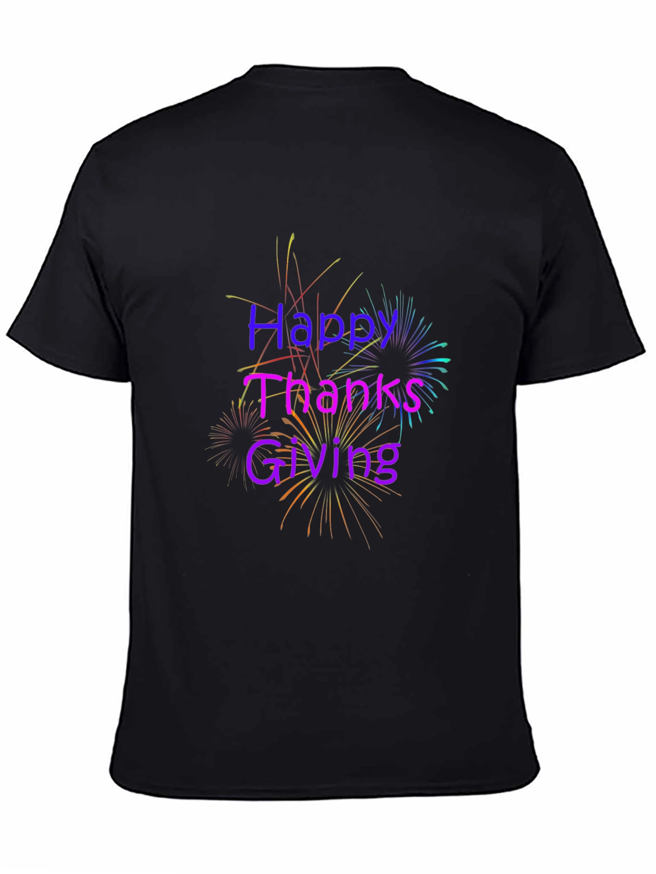 Happy Thanksgiving Black T-Shirt