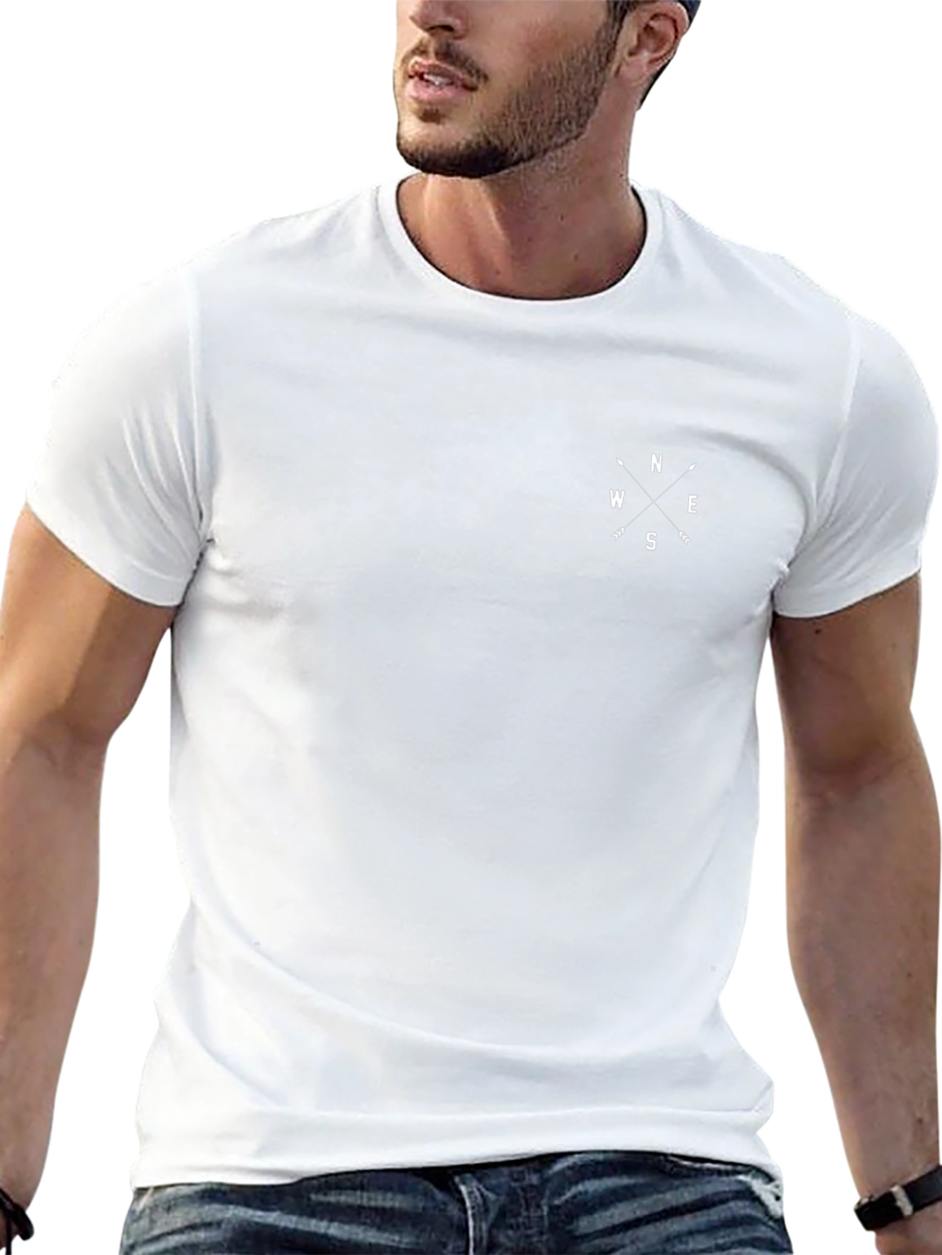 Compass Black Crew Neck T-Shirt