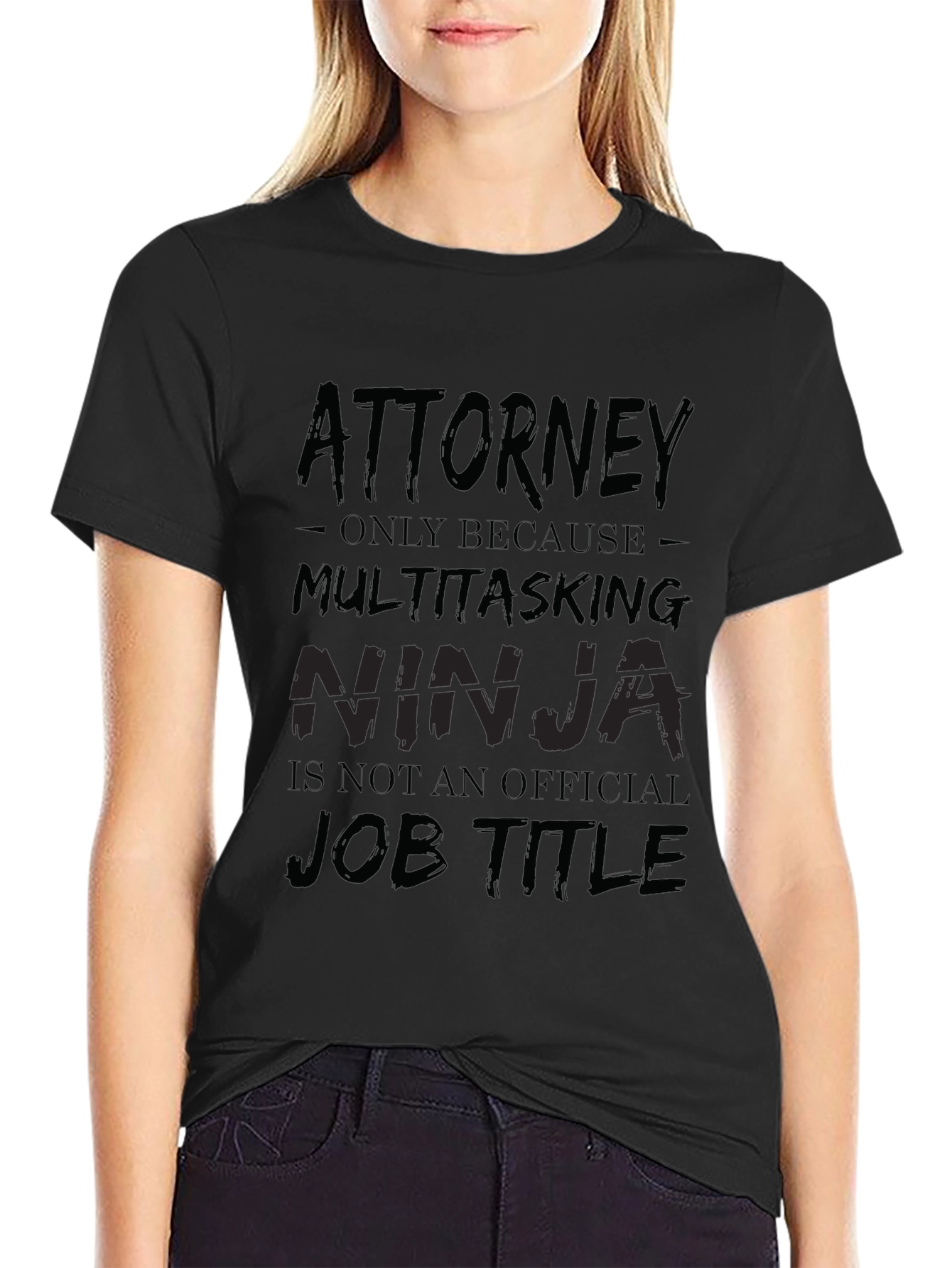 Attorney Multitasking Ninja Black T-Shirt