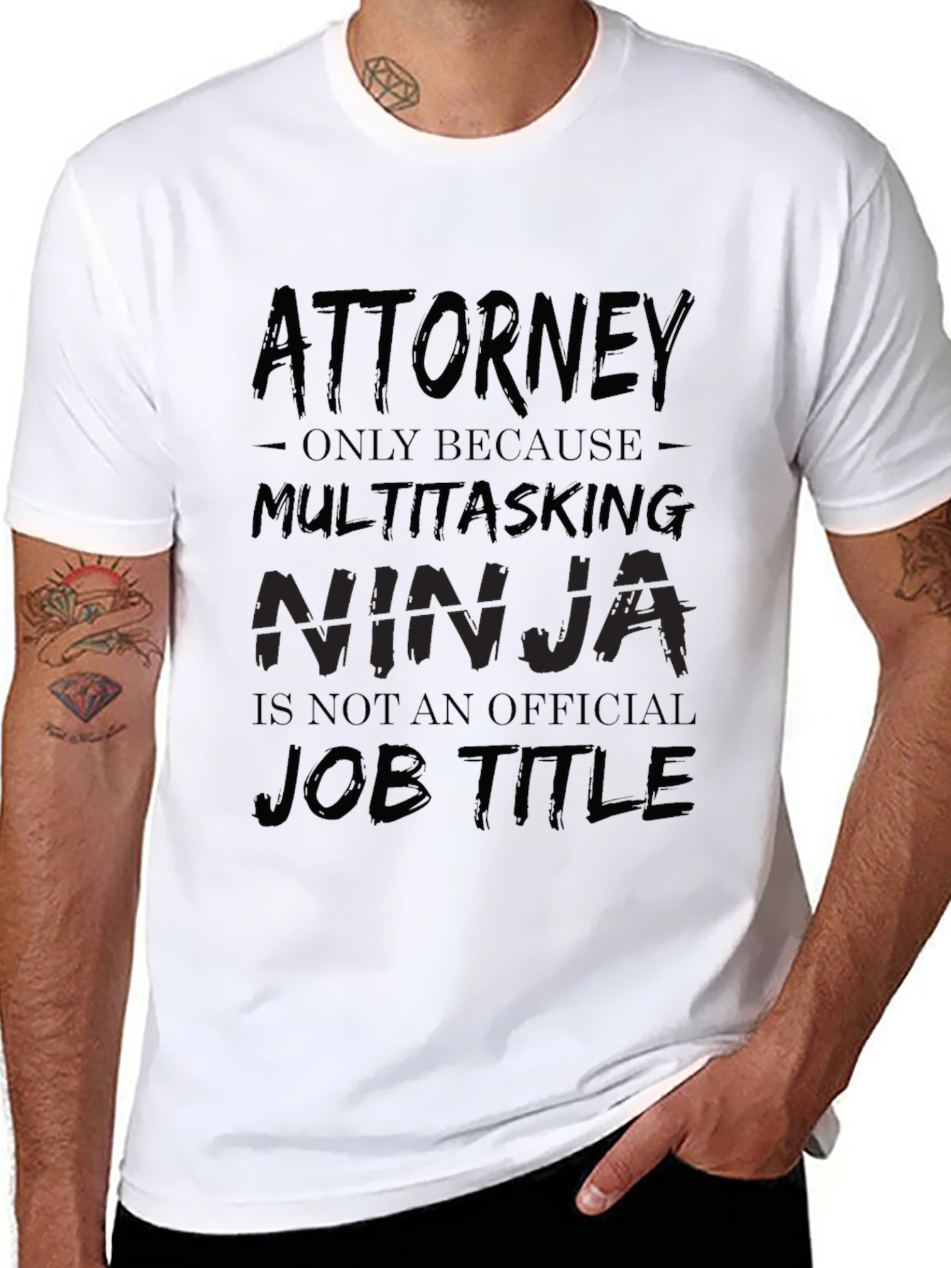 Attorney Multitasking Ninja Black T-Shirt