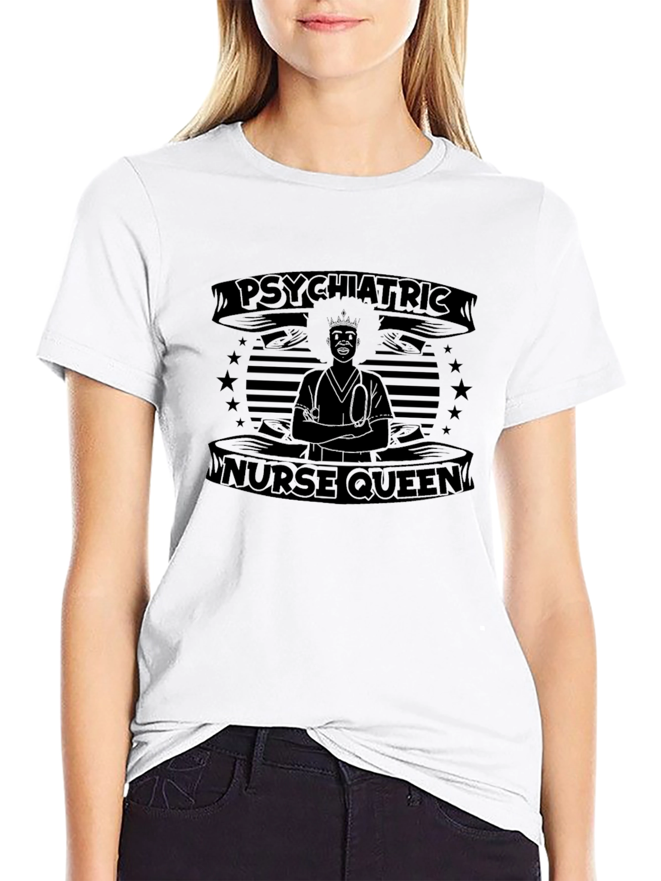 Psychiatric Nurse Queen T-Shirt