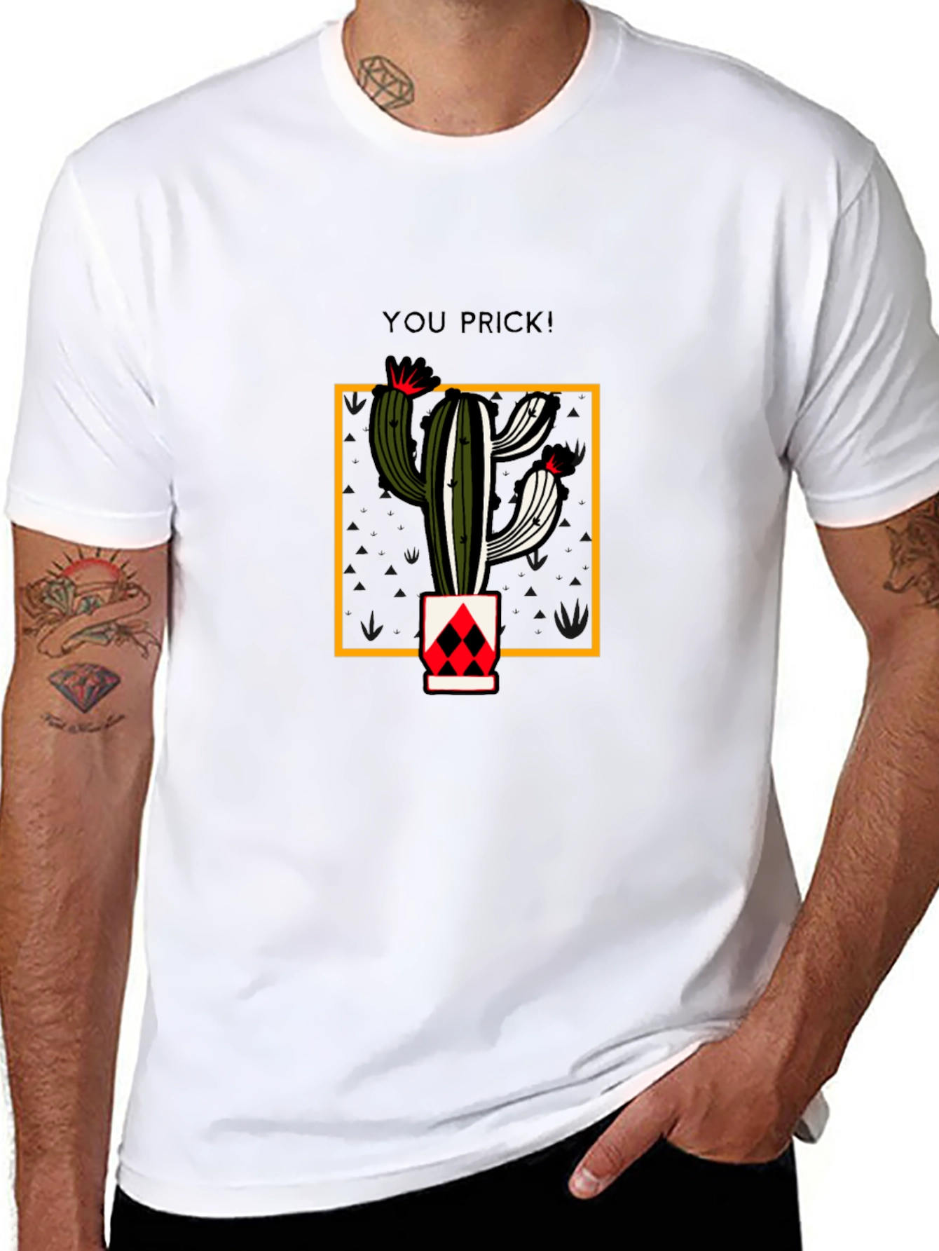 Funny Cactus Pun T-Shirt - You Prick! Tee