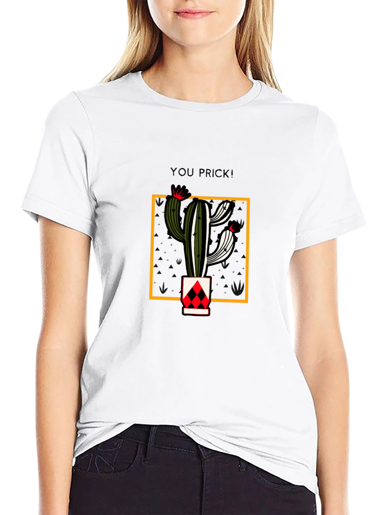 Funny Cactus Pun T-Shirt - You Prick! Tee