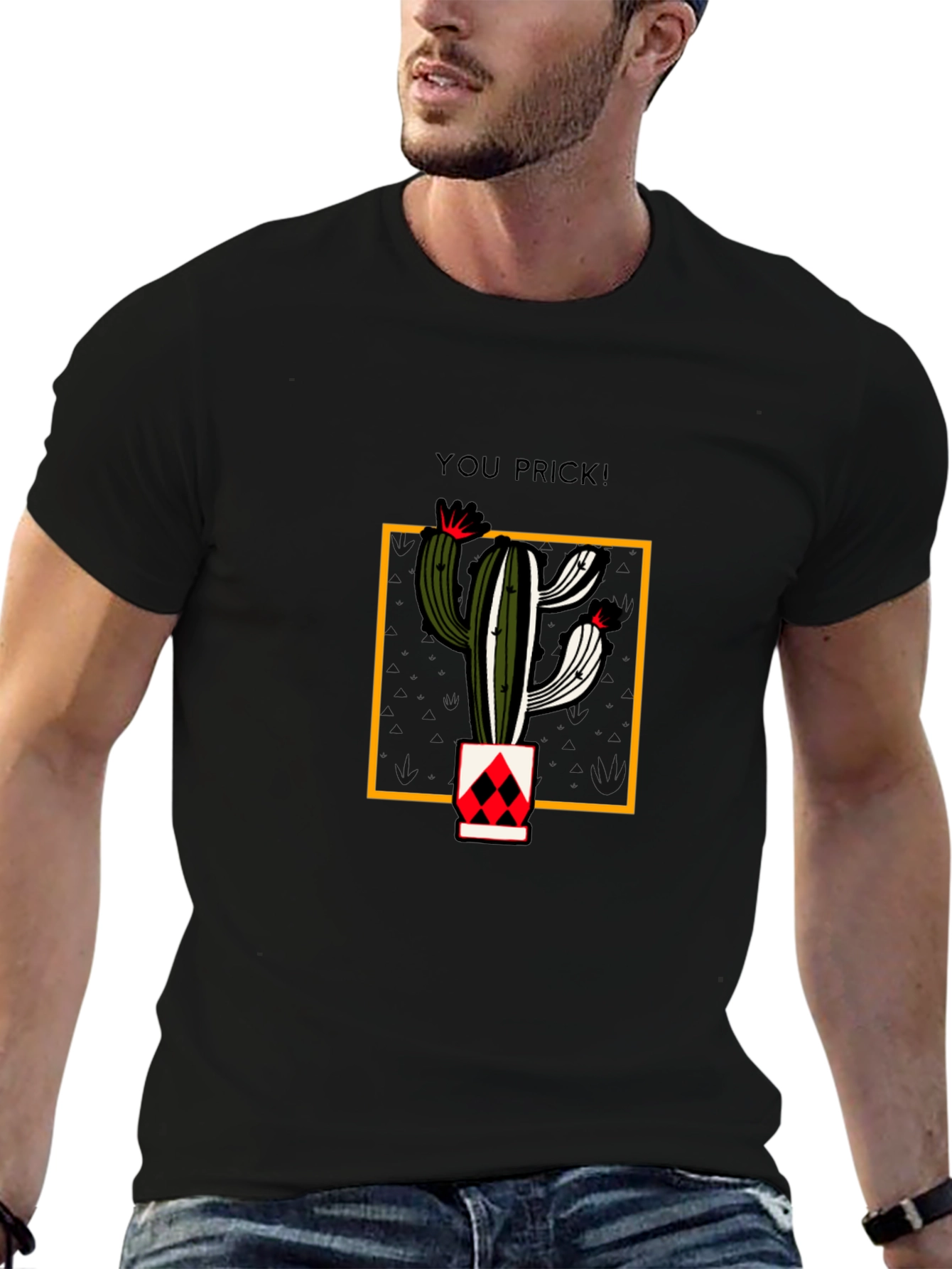 Funny Cactus Pun T-Shirt - You Prick! Tee