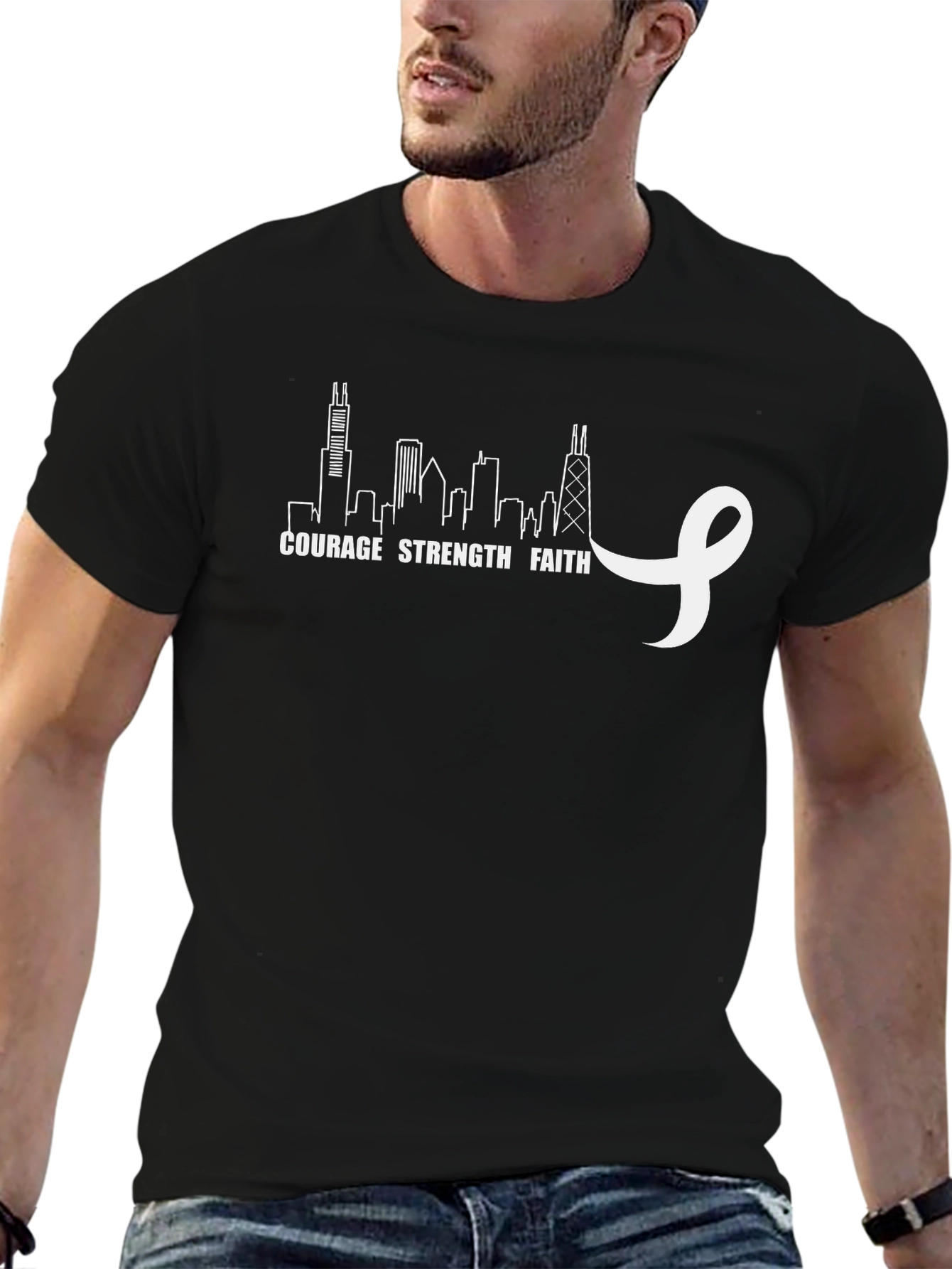 Courage Strength Faith Chicago T-Shirt