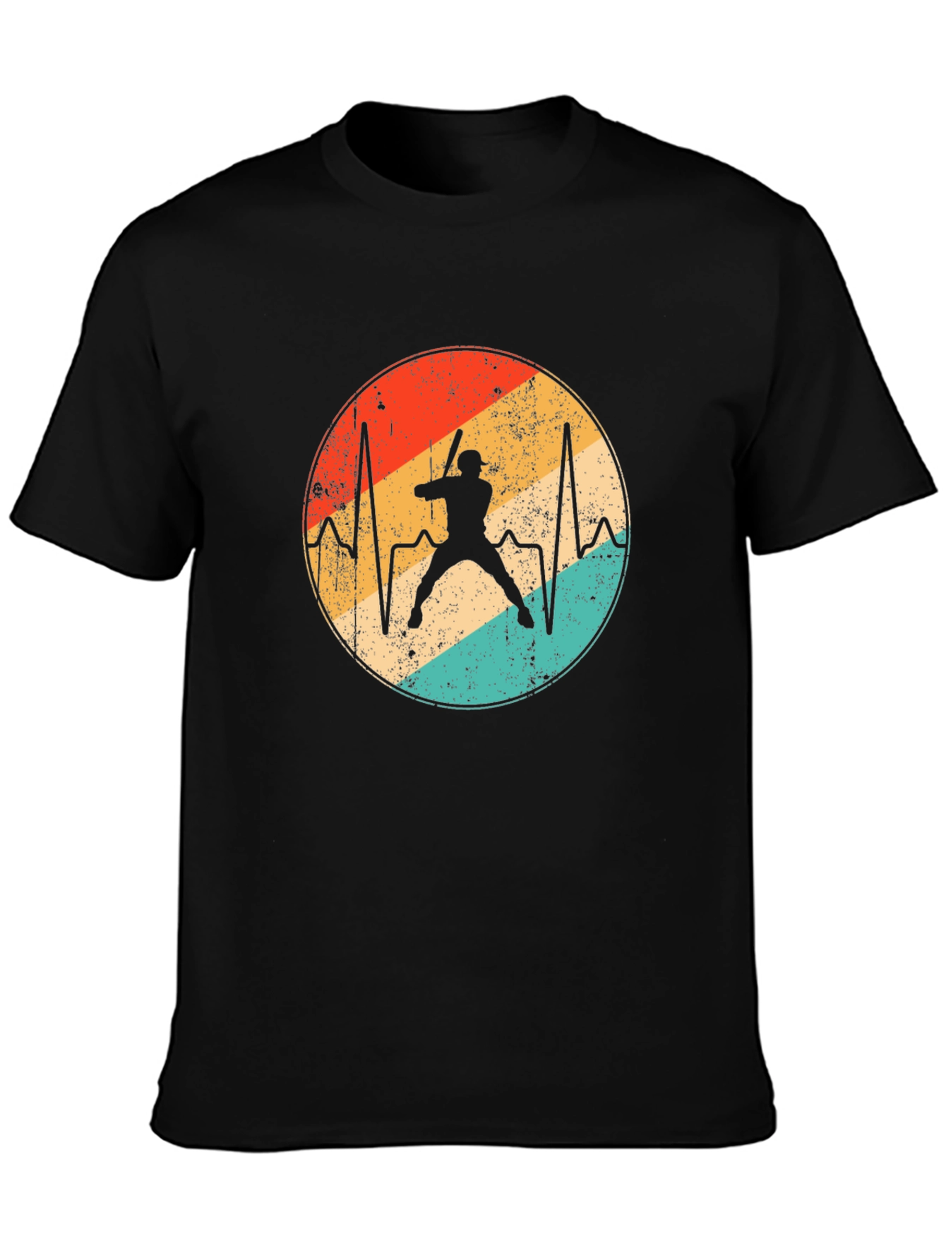Baseball Heartbeat T-Shirt - Retro Sports Tee