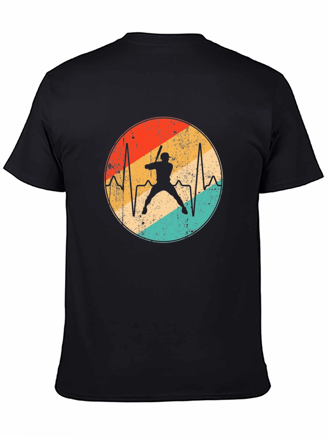 Baseball Heartbeat T-Shirt - Retro Sports Tee