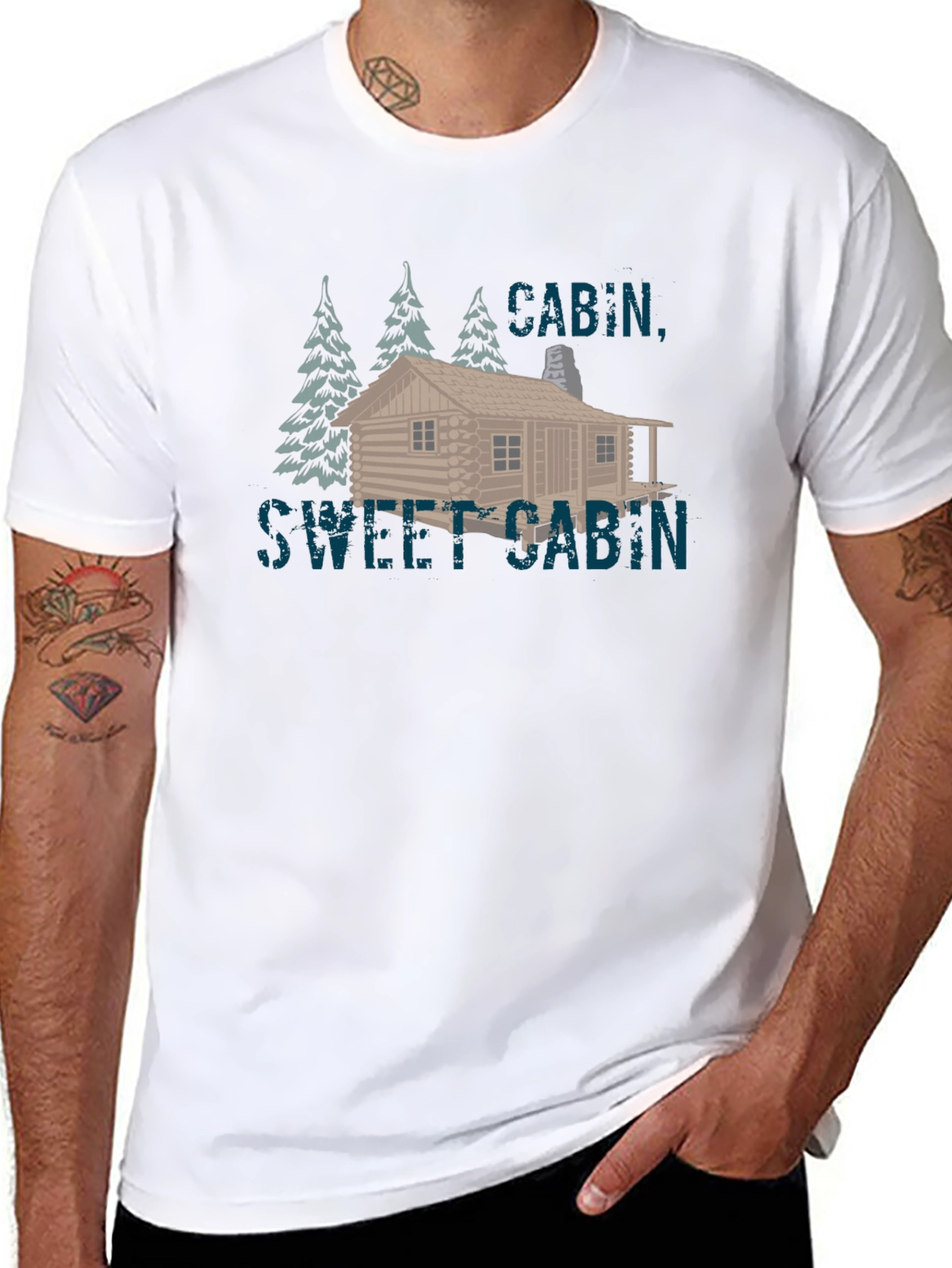 Cabin Sweet Cabin Graphic Tee - Black