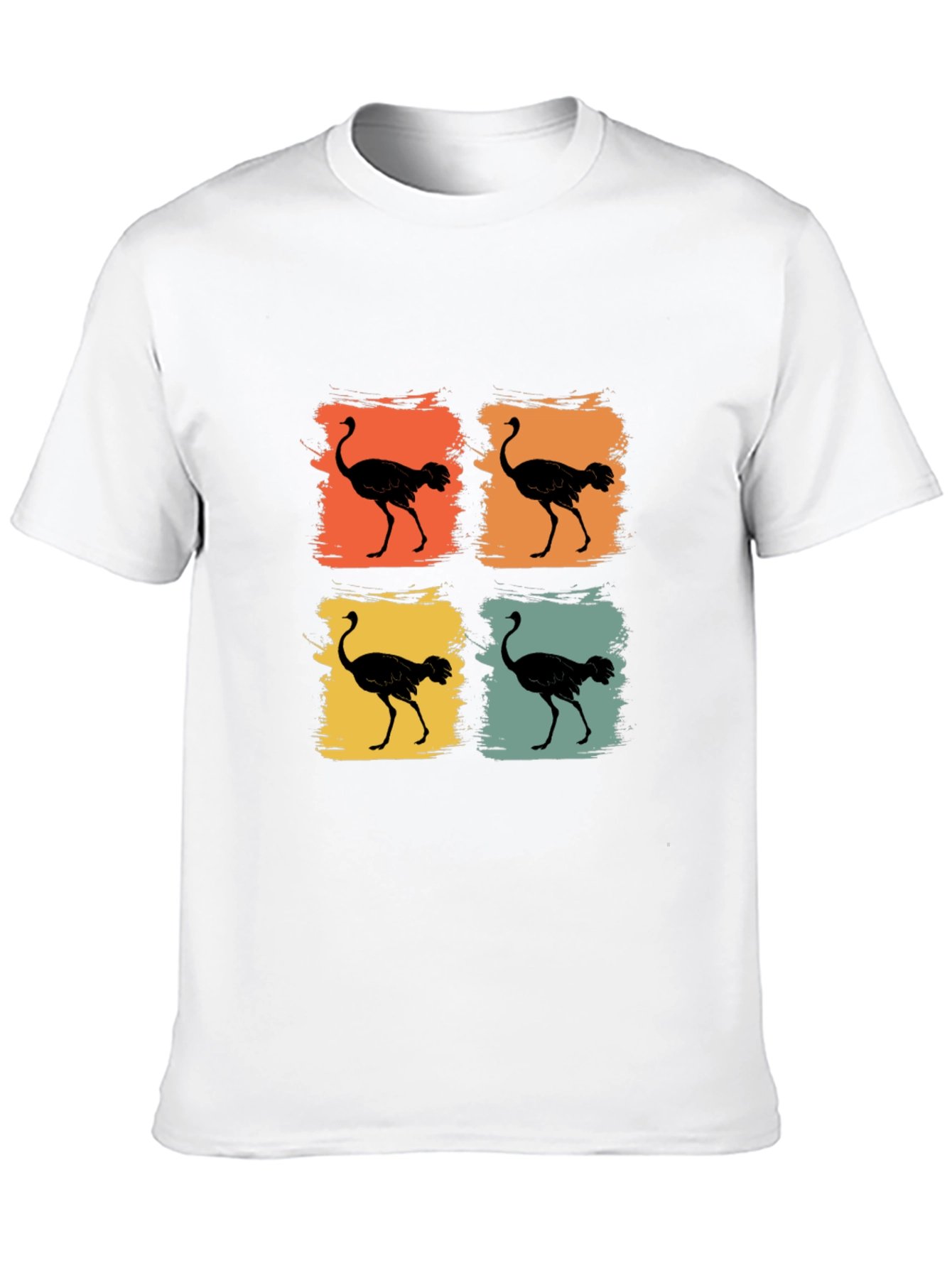 Retro Ostrich Silhouette T-Shirt