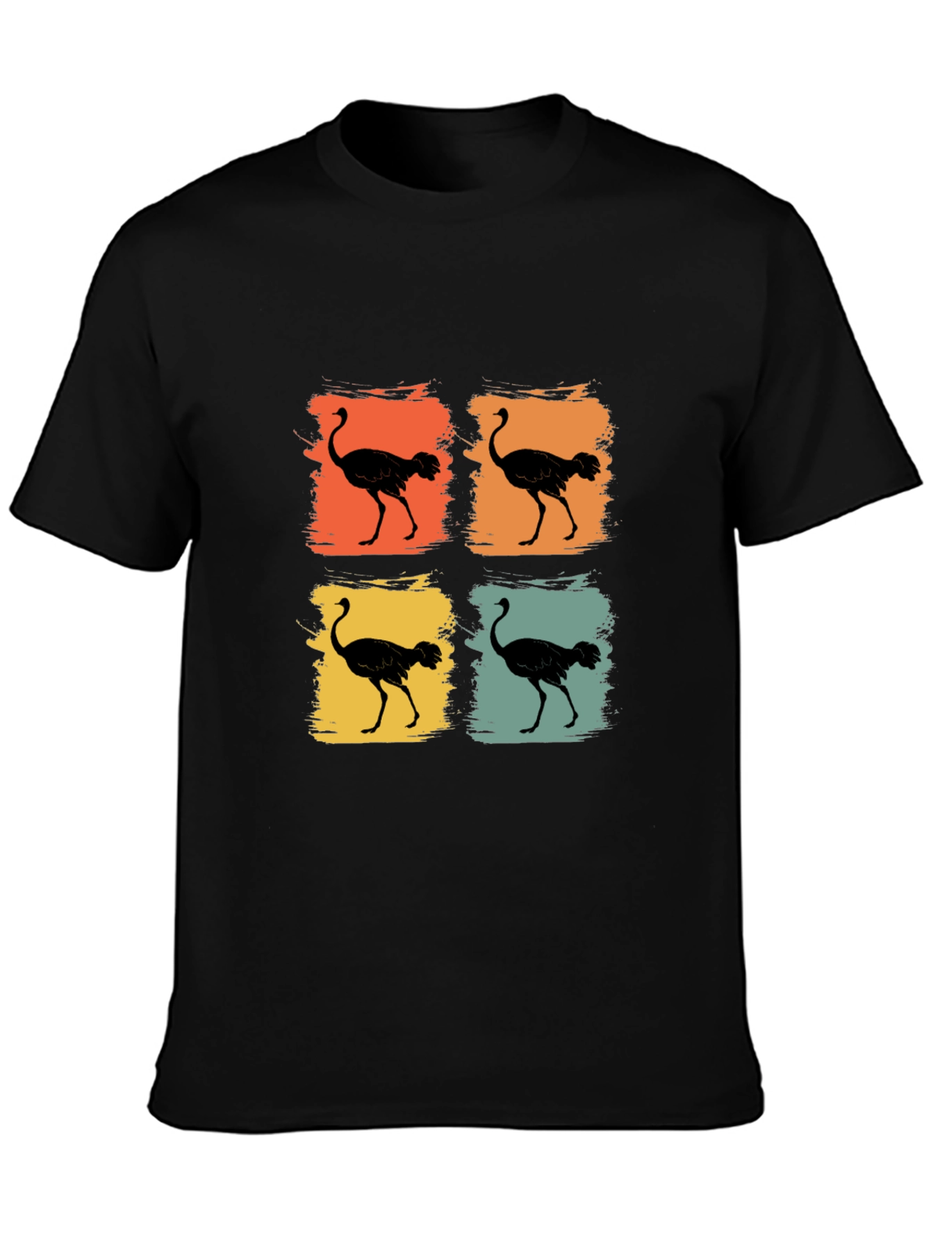 Retro Ostrich Silhouette T-Shirt