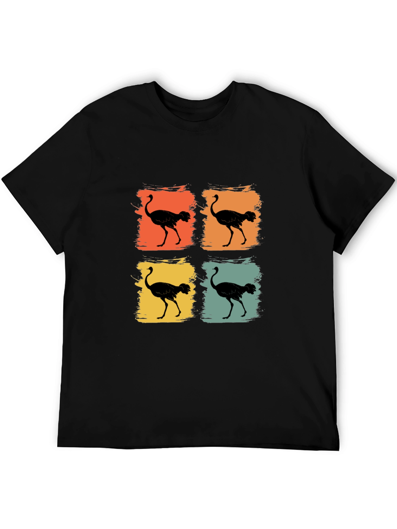 Retro Ostrich Silhouette T-Shirt