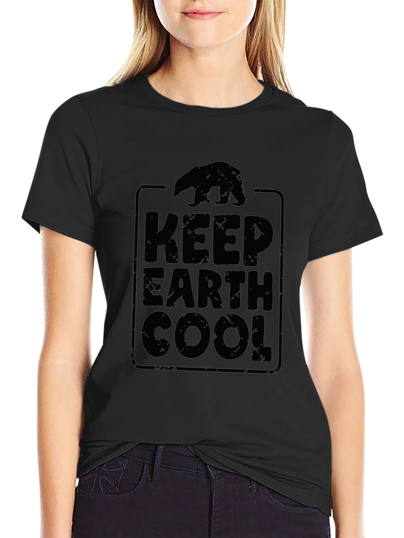 Keep Earth Cool Graphic Tee - Black T-Shirt