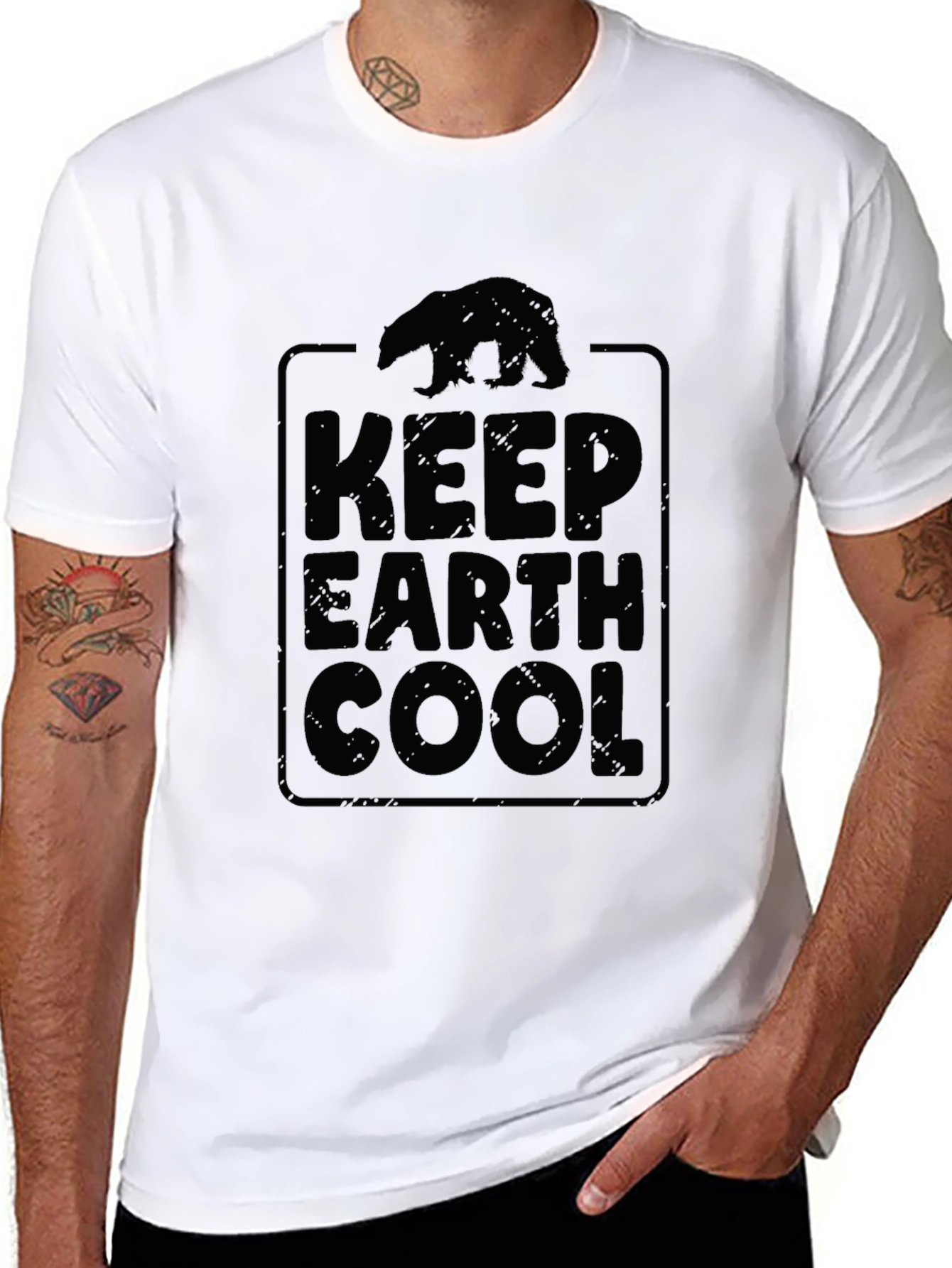 Keep Earth Cool Graphic Tee - Black T-Shirt