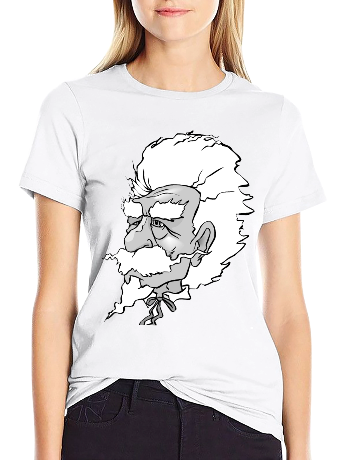 Einstein Graphic Print Black T-Shirt