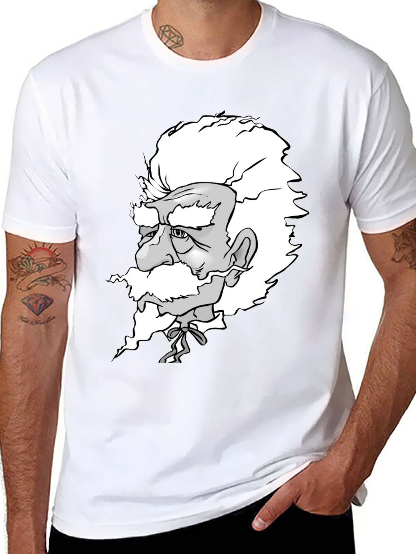 Einstein Graphic Print Black T-Shirt