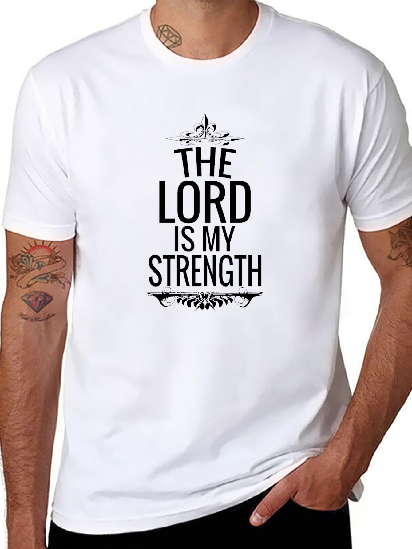 The Lord is My Strength Black T-Shirt