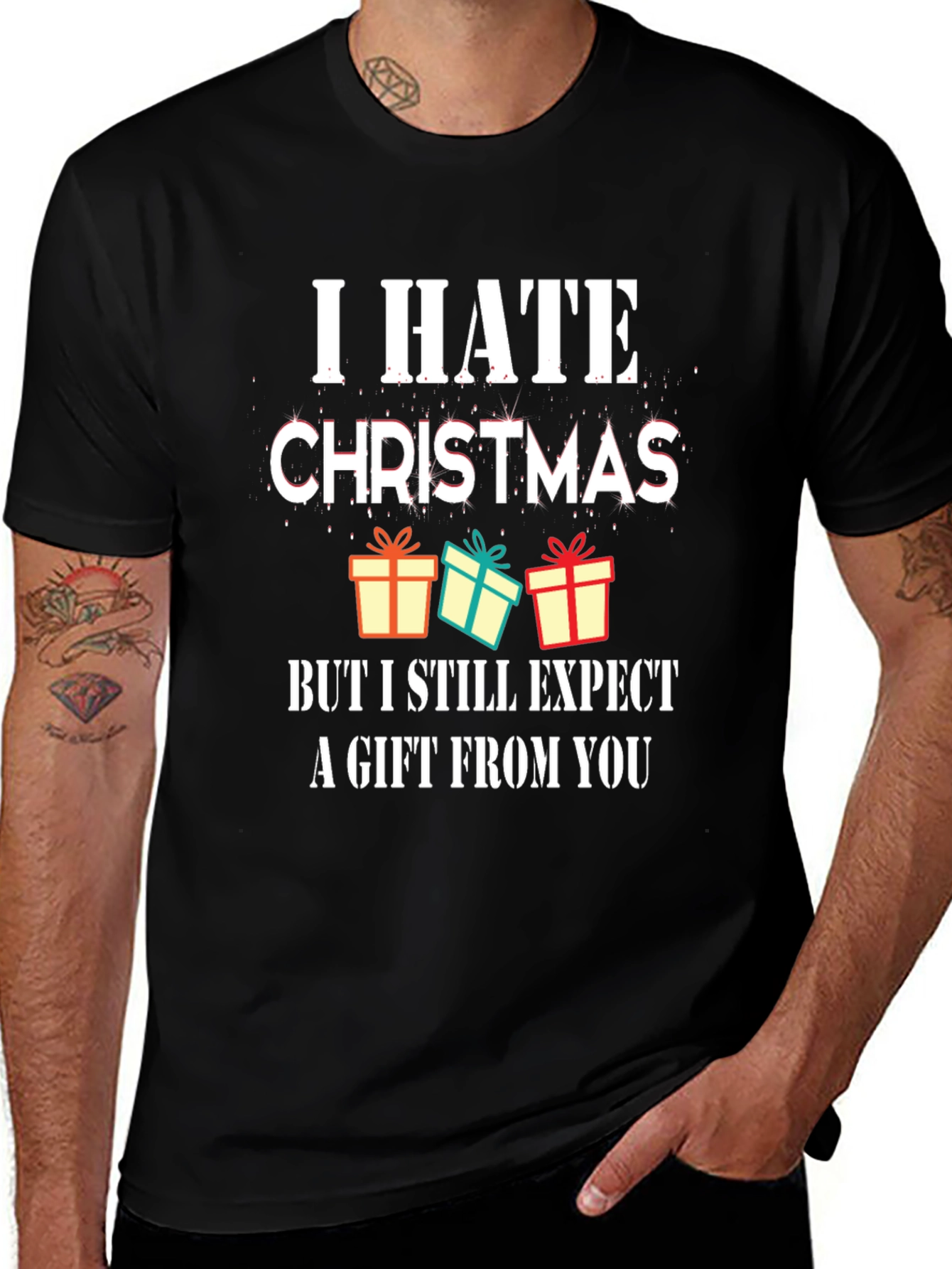 I Hate Christmas Graphic Tee - Funny Holiday T-Shirt