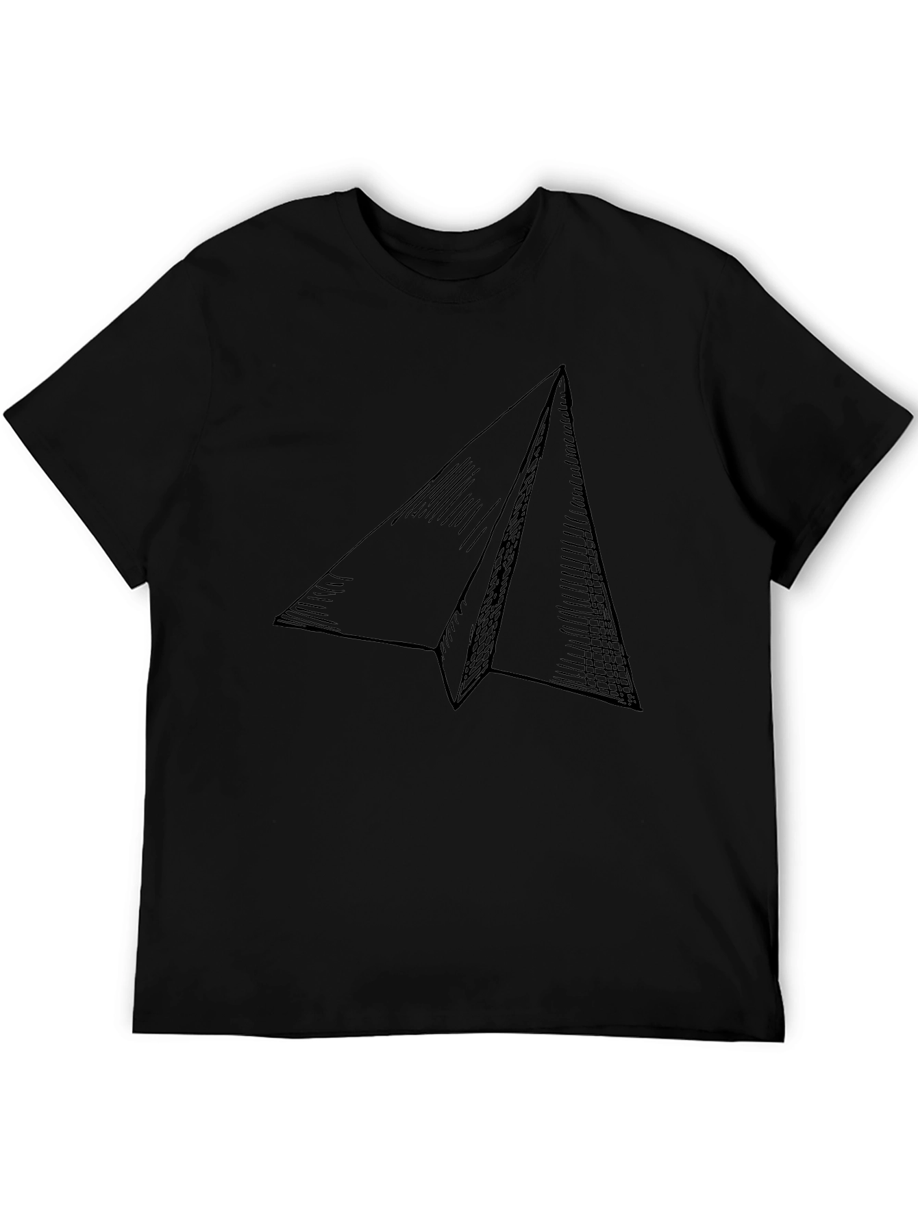 Paper Airplane Graphic Tee - Black