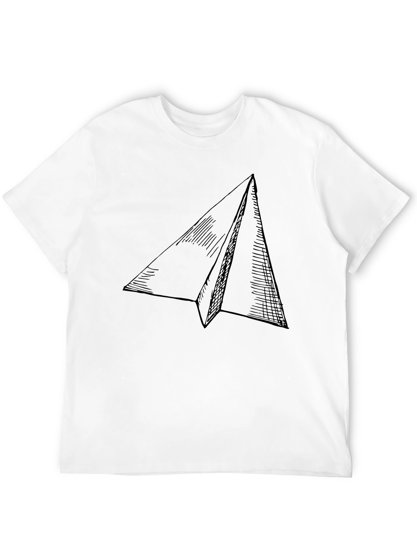 Paper Airplane Graphic Tee - Black