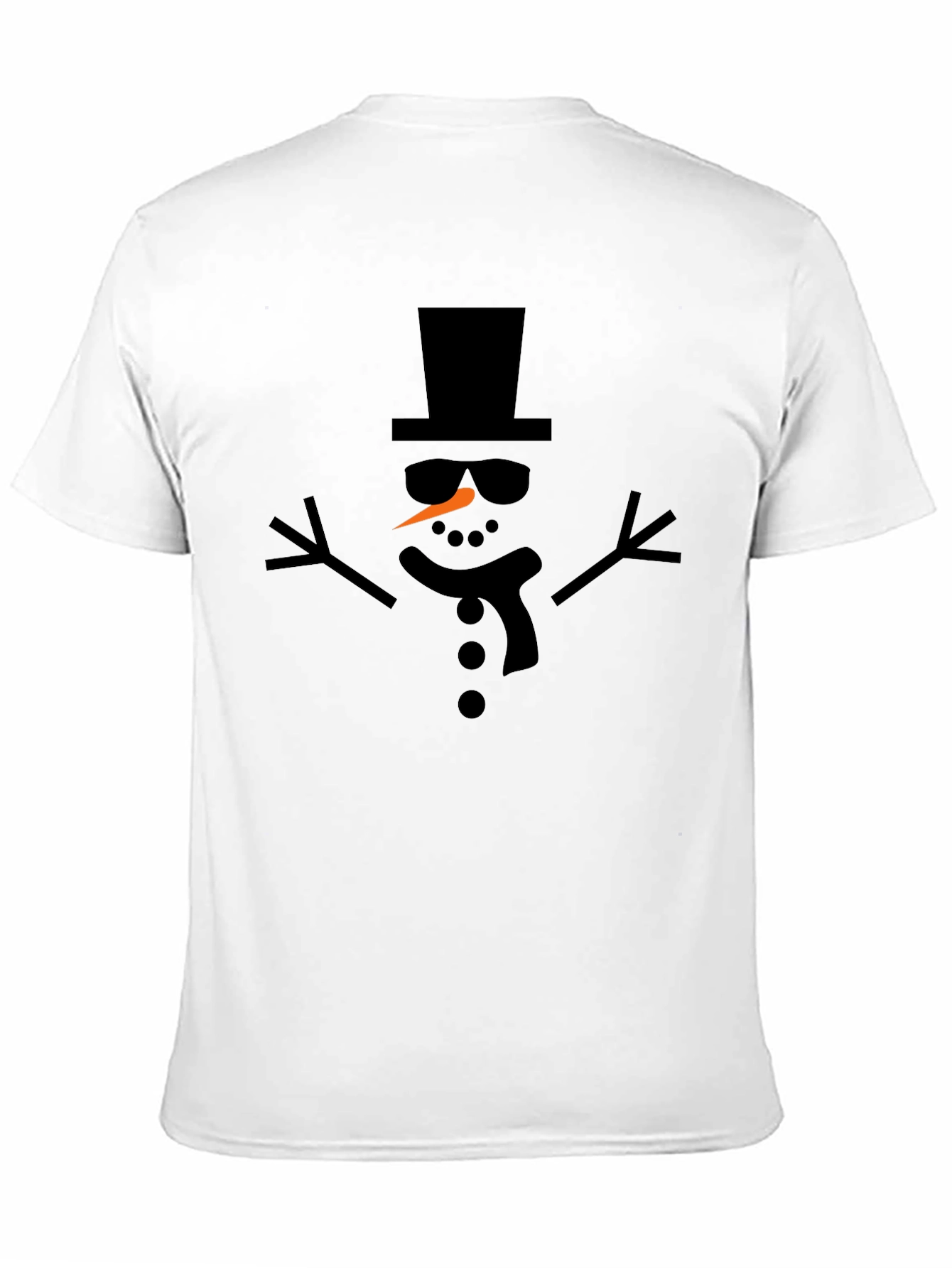 Cool Snowman Graphic T-Shirt - Black