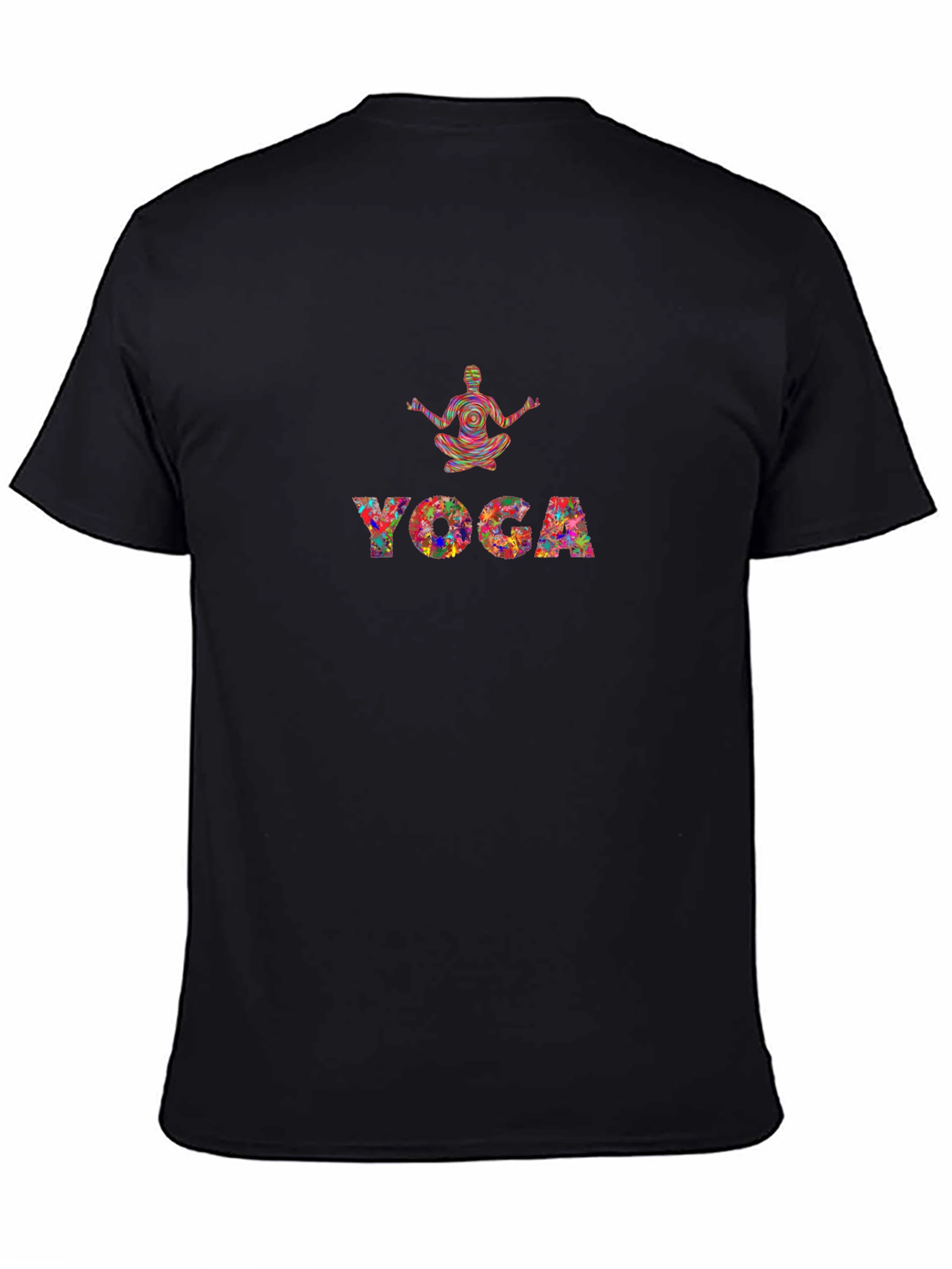 Yoga Print Black T-Shirt