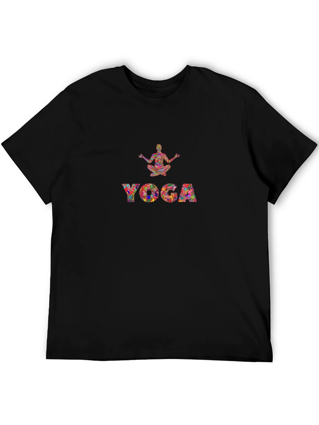 Yoga Print Black T-Shirt