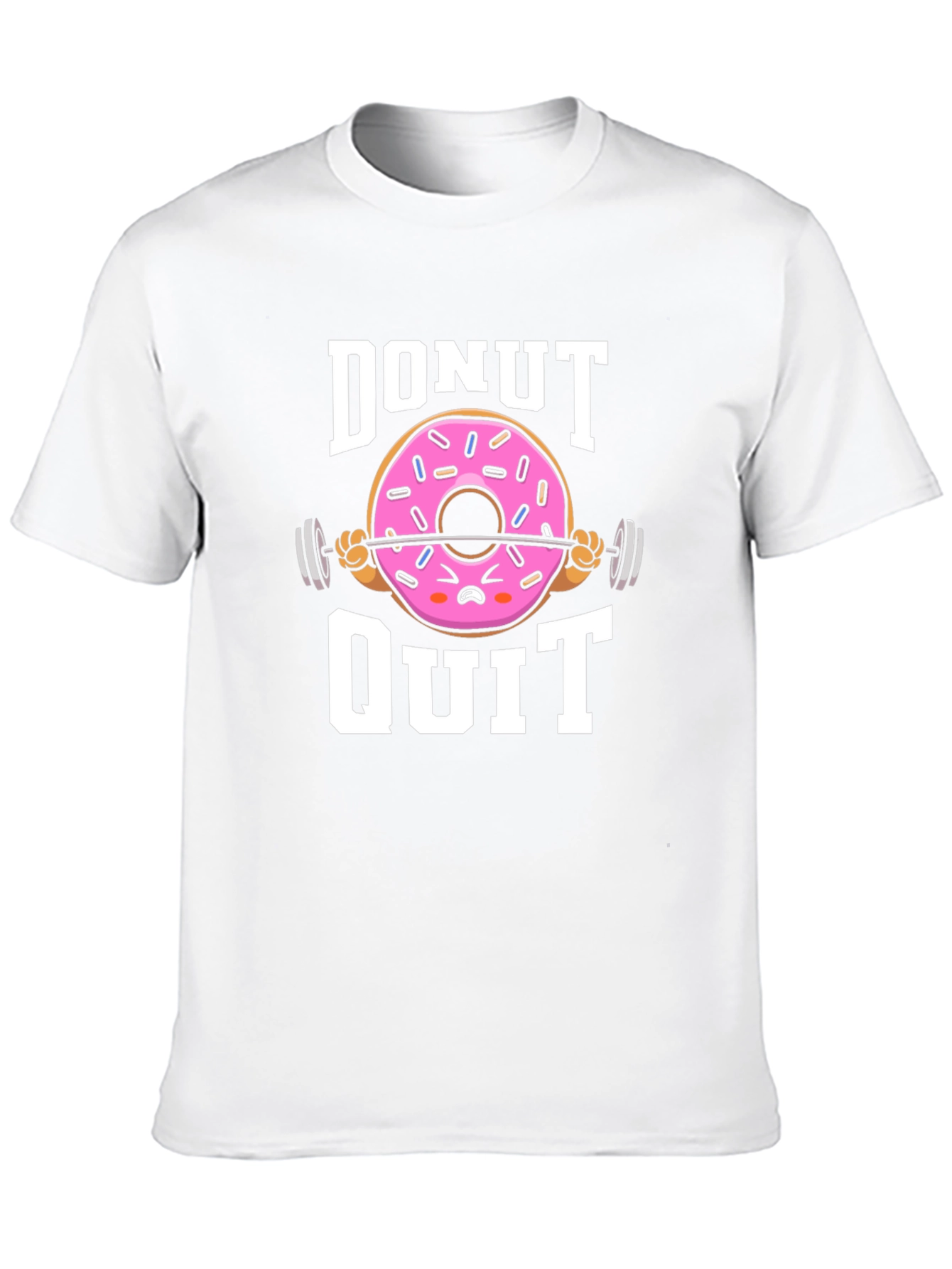 Donut Quit Graphic T-Shirt - Funny Workout Tee